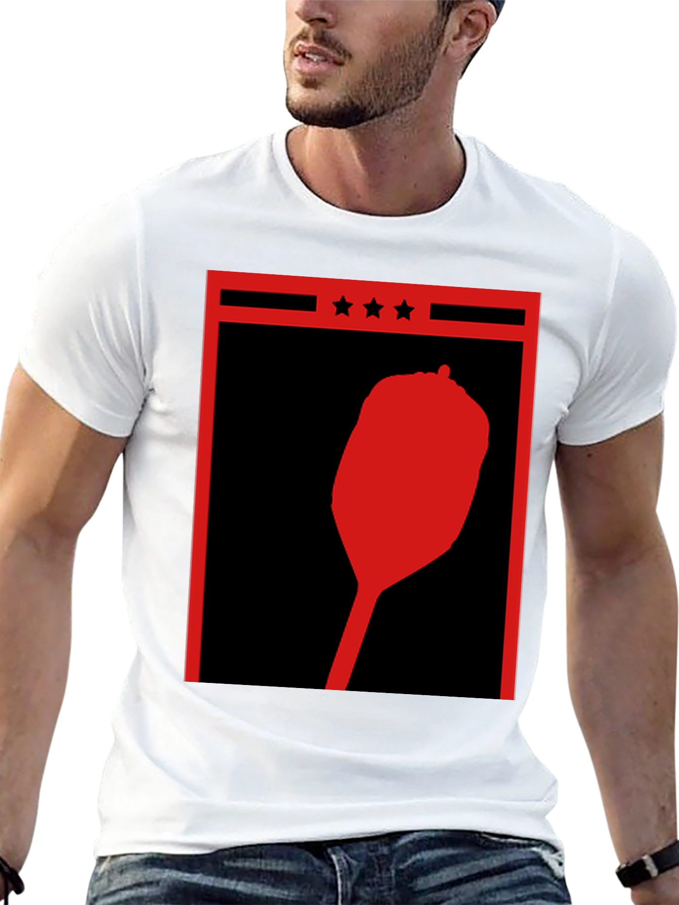 Retro Red Pepper Silhouette Graphic Tee