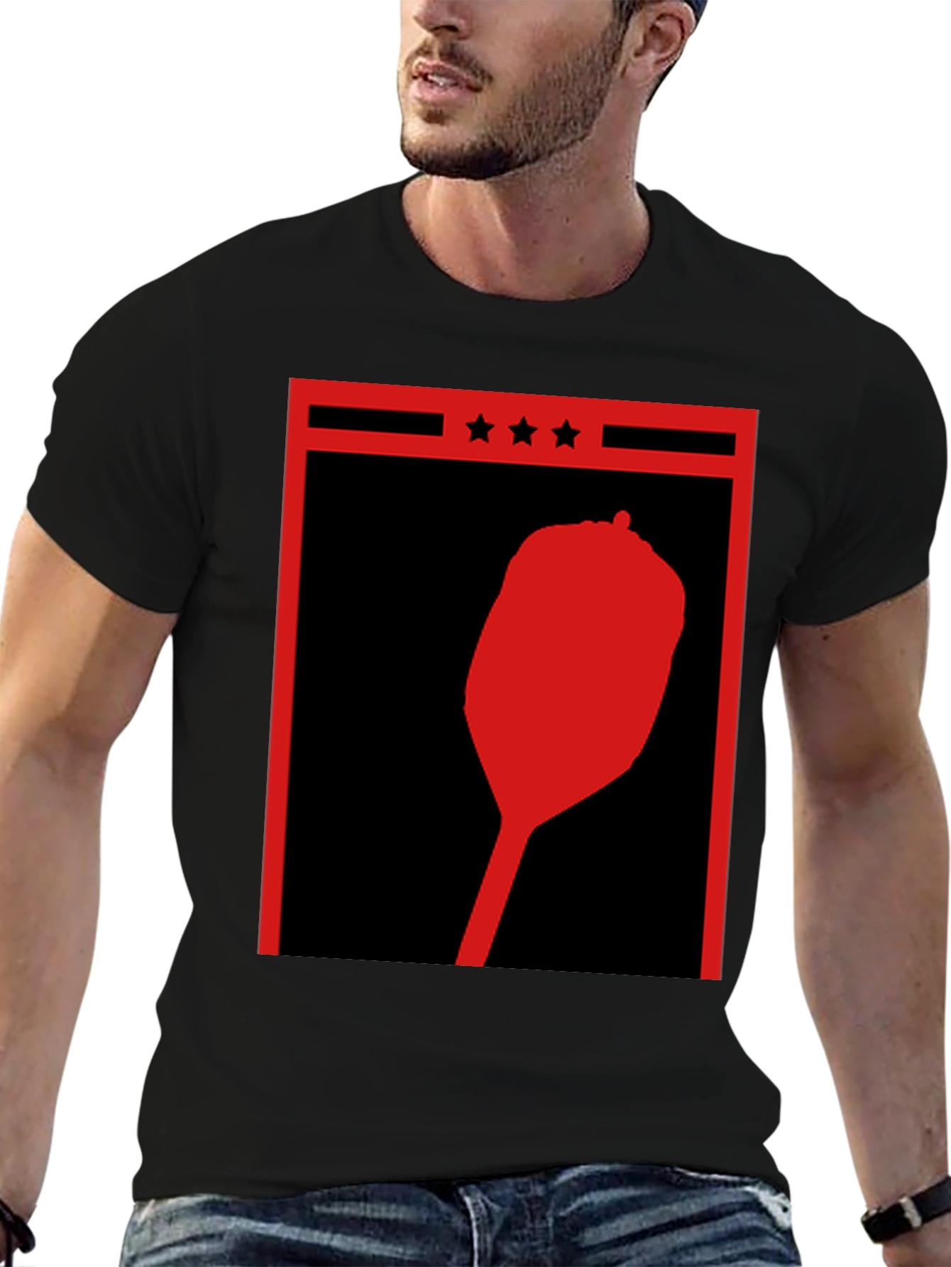 Retro Red Pepper Silhouette Graphic Tee