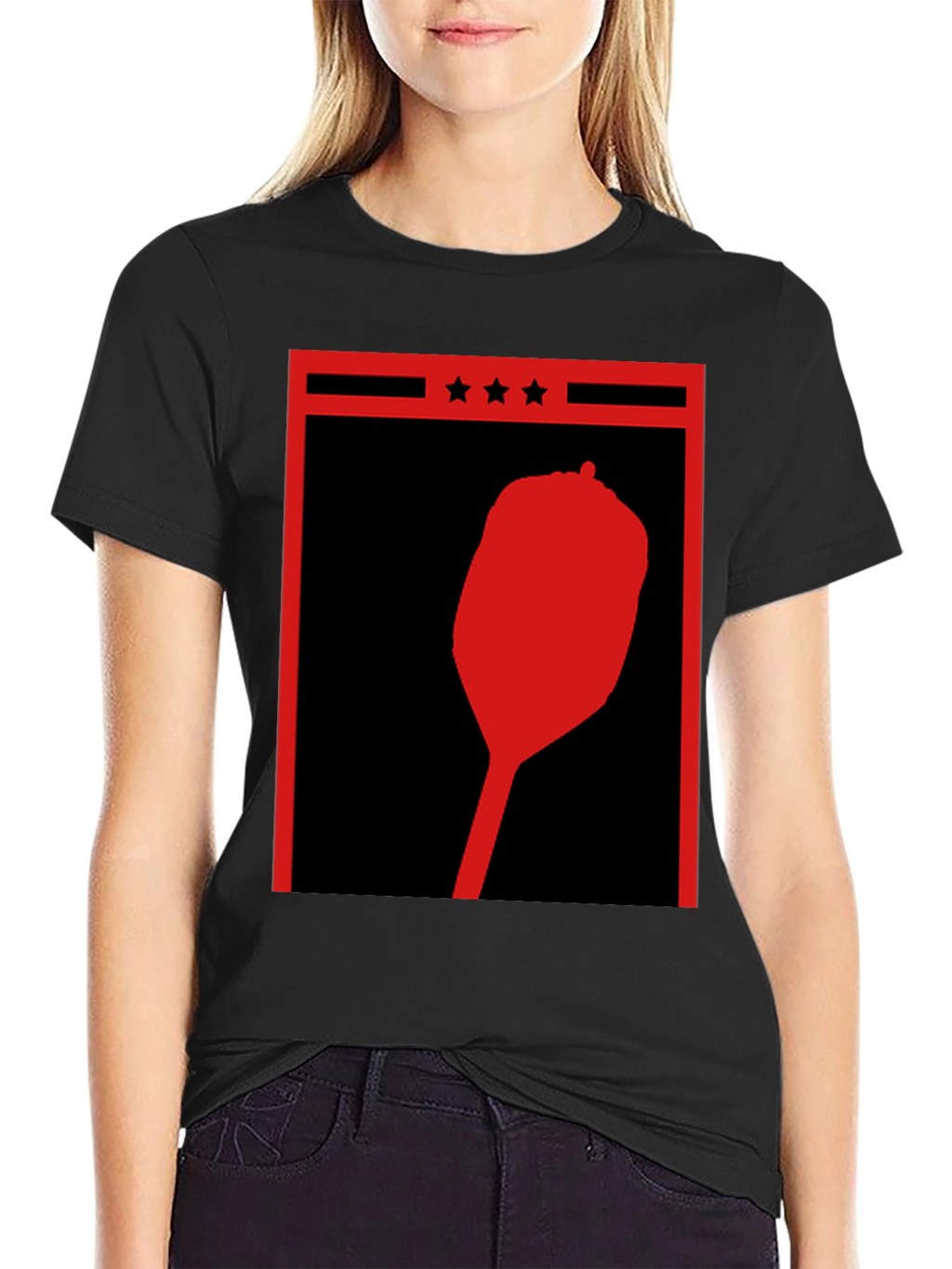 Retro Red Pepper Silhouette Graphic Tee