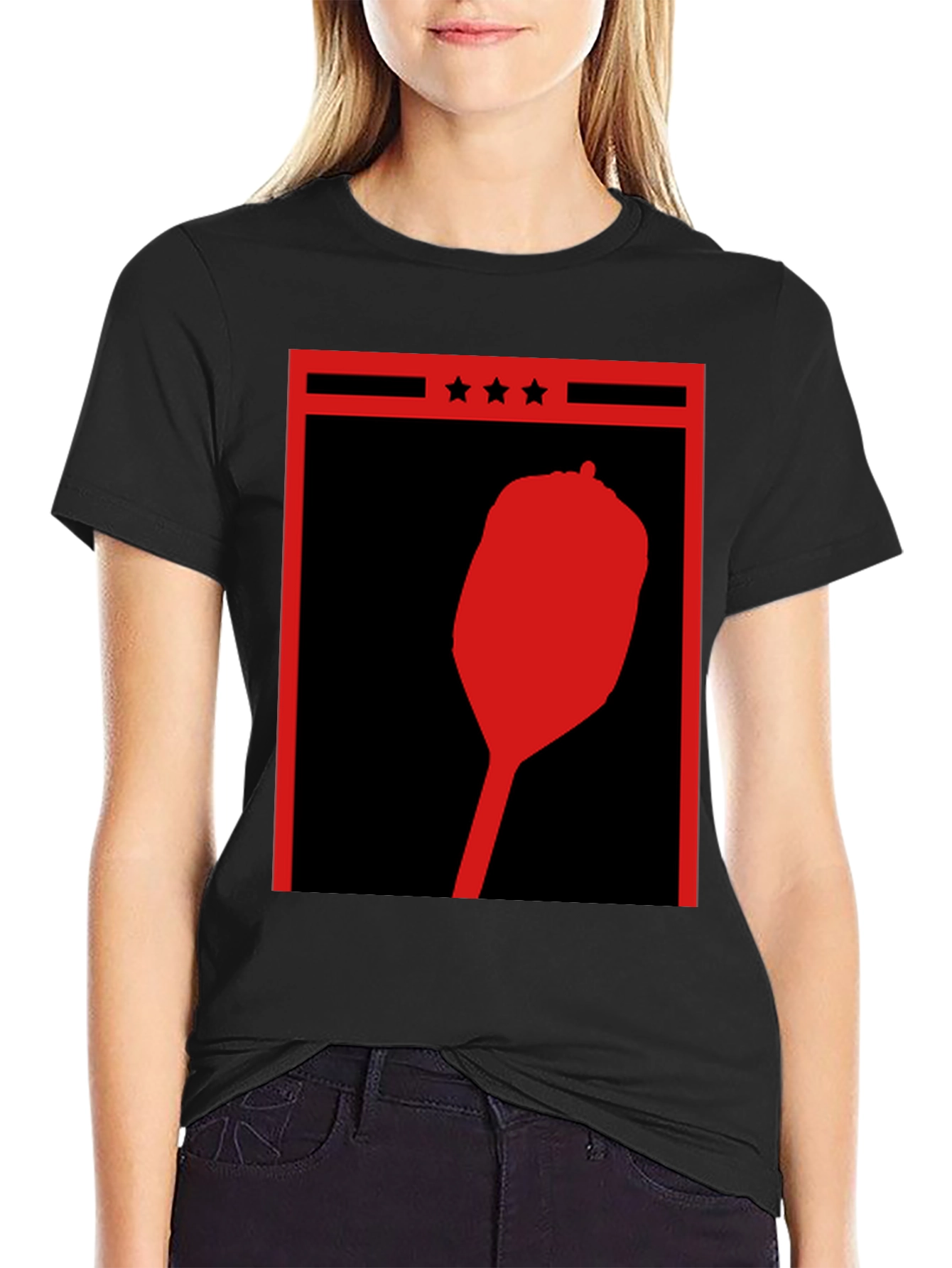 Retro Red Pepper Silhouette Graphic Tee