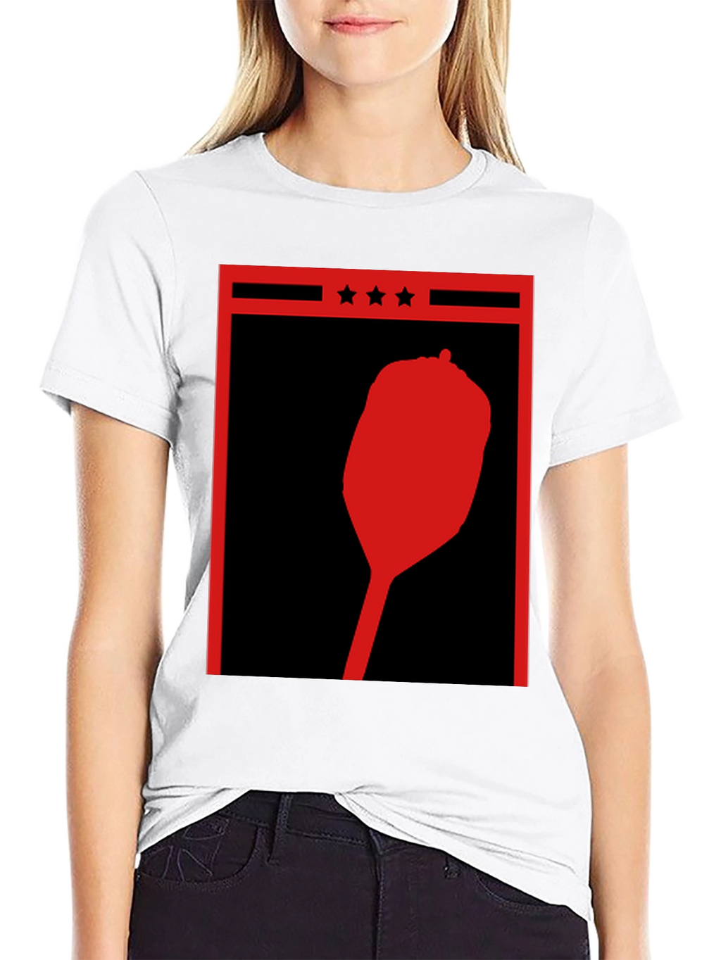 Retro Red Pepper Silhouette Graphic Tee