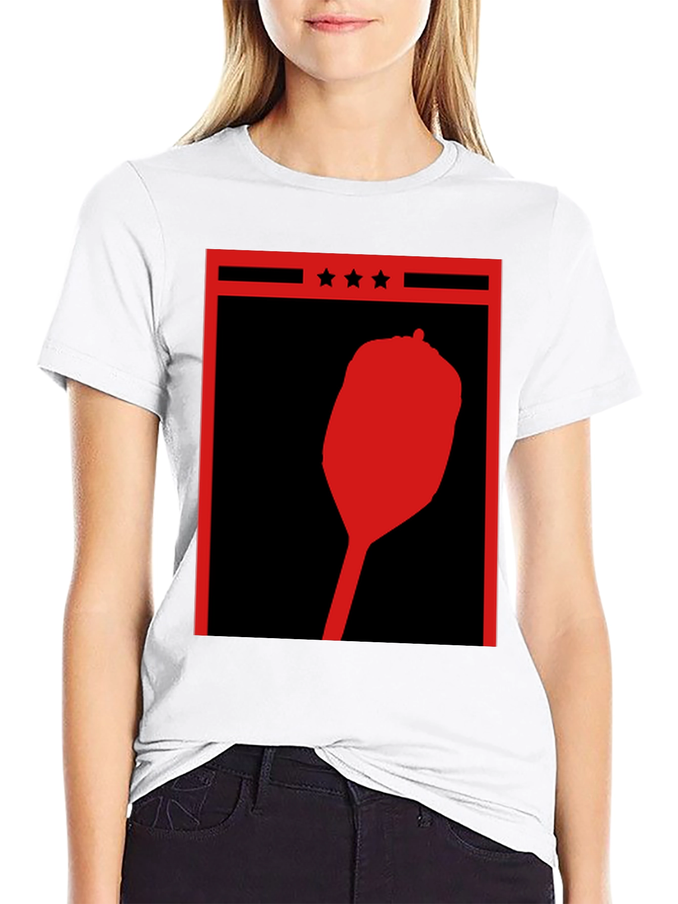 Retro Red Pepper Silhouette Graphic Tee