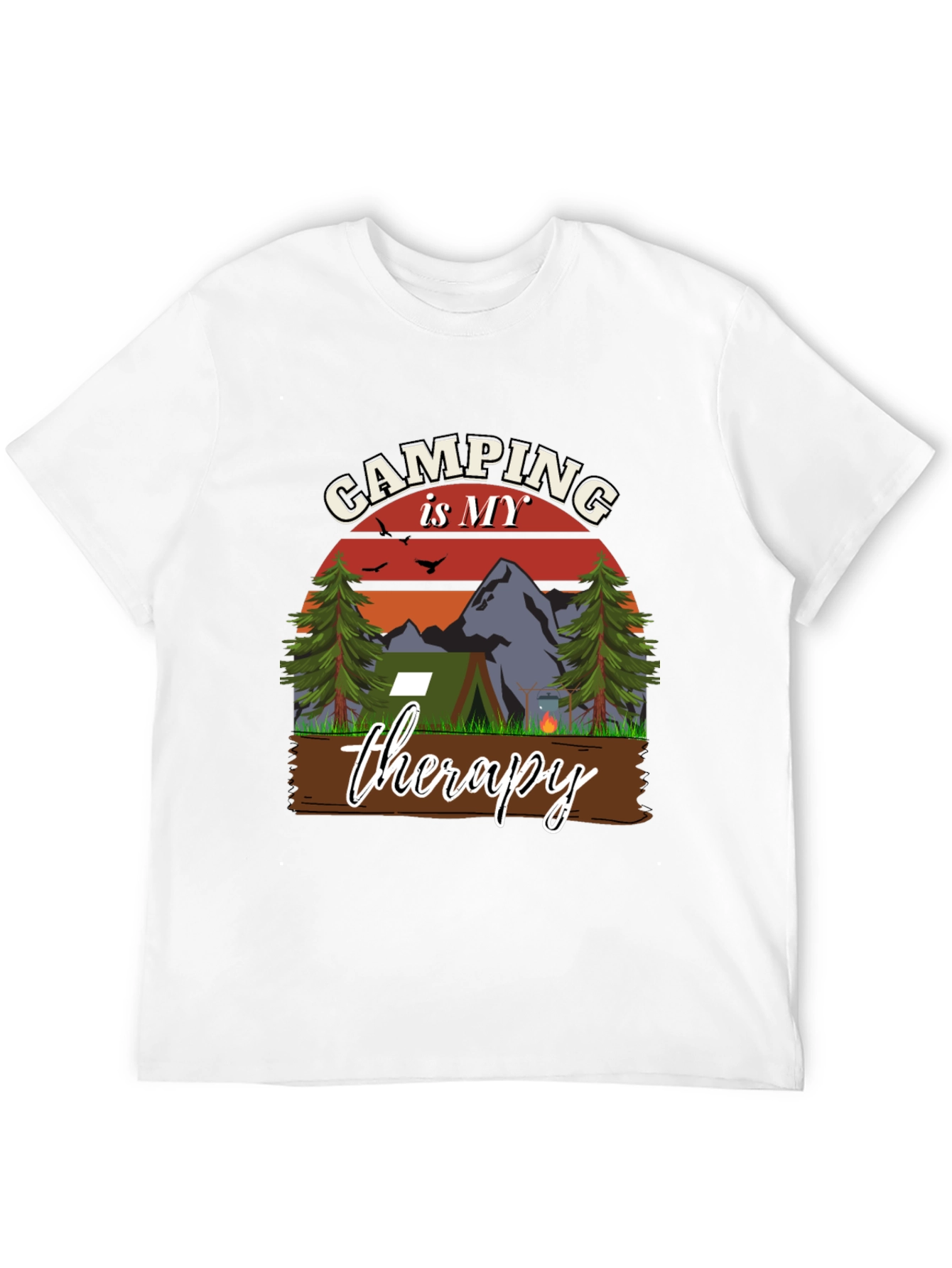 Camping is My Therapy Graphic T-Shirt