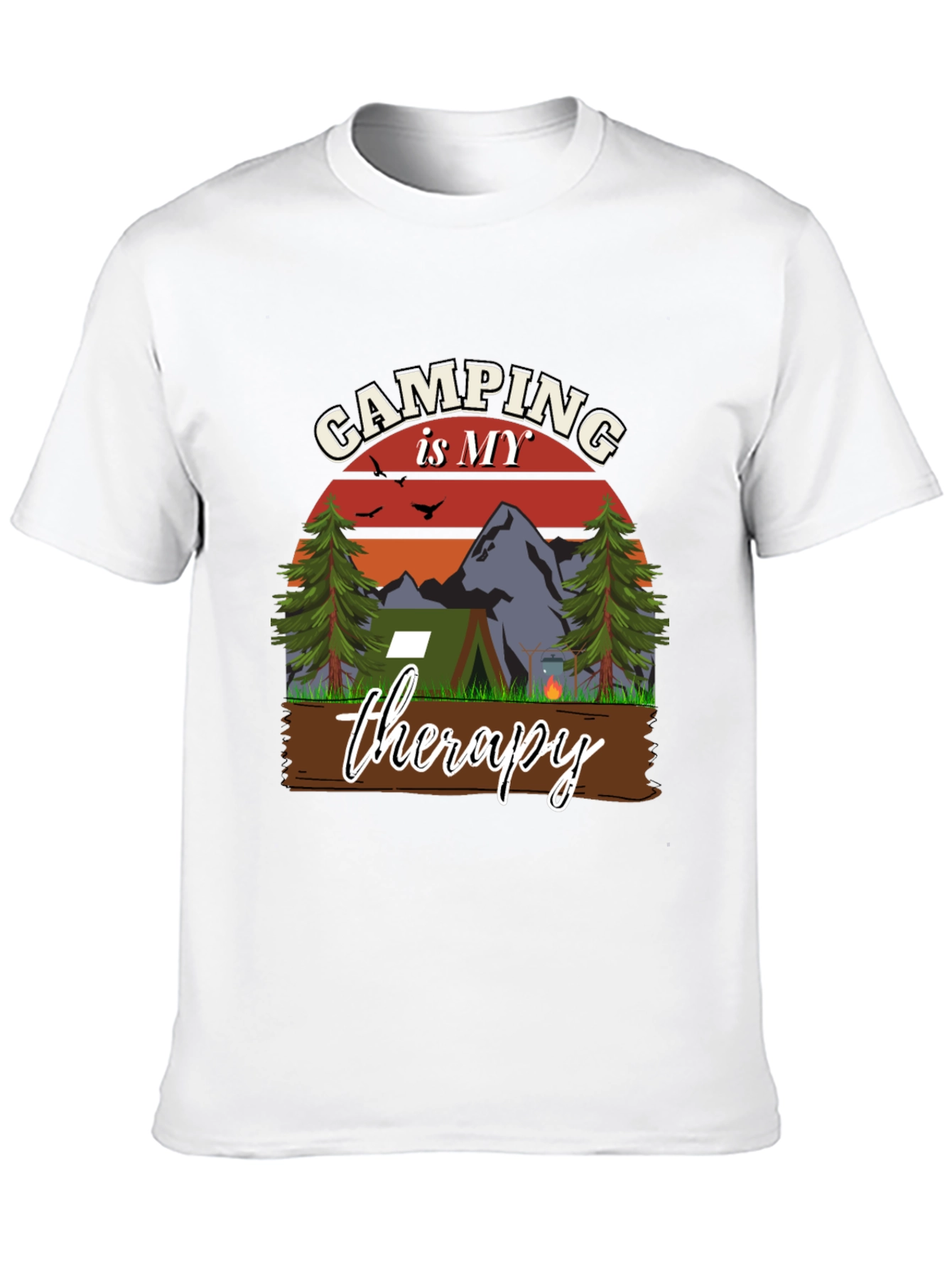 Camping is My Therapy Graphic T-Shirt