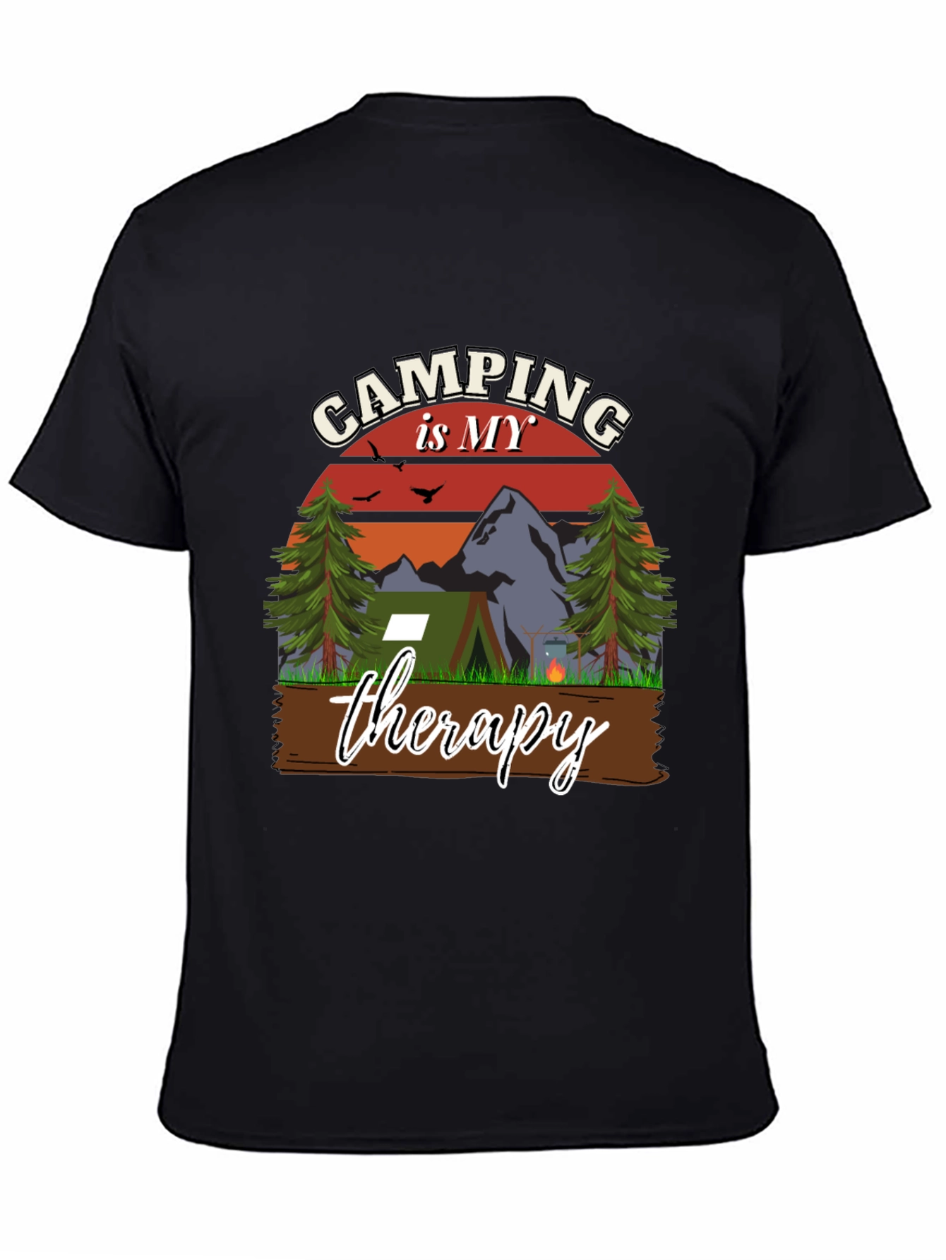 Camping is My Therapy Graphic T-Shirt