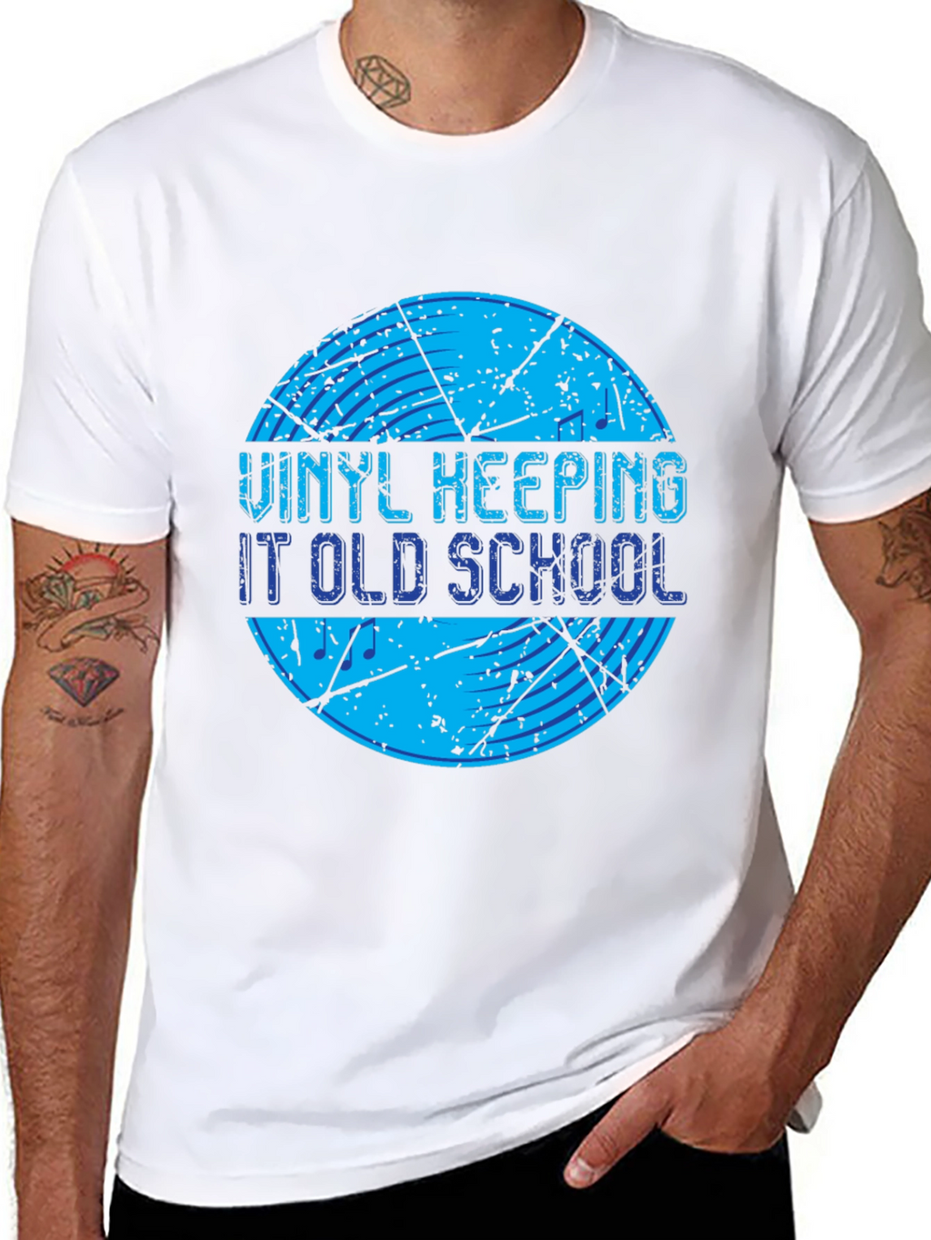 Vinyl Keeping It Old School Black T-Shirt