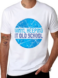 Vinyl Keeping It Old School Black T-Shirt