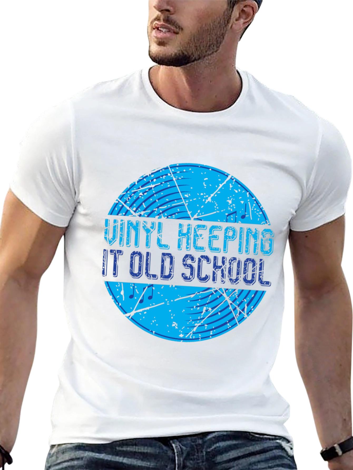 Vinyl Keeping It Old School Black T-Shirt