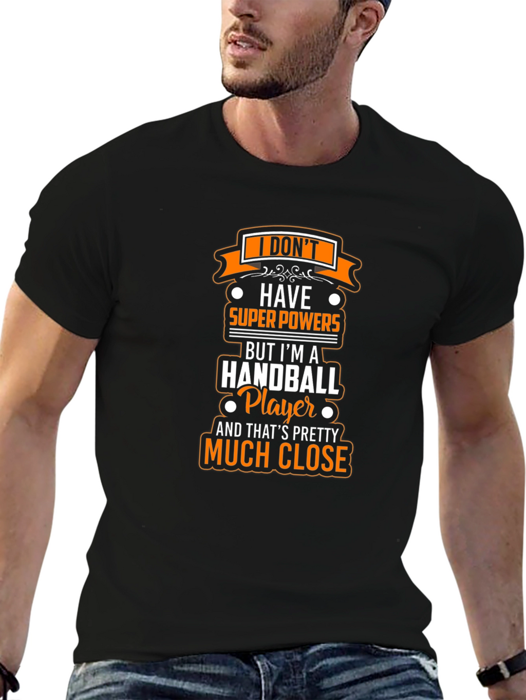 Handball Player Superpowers Graphic Tee