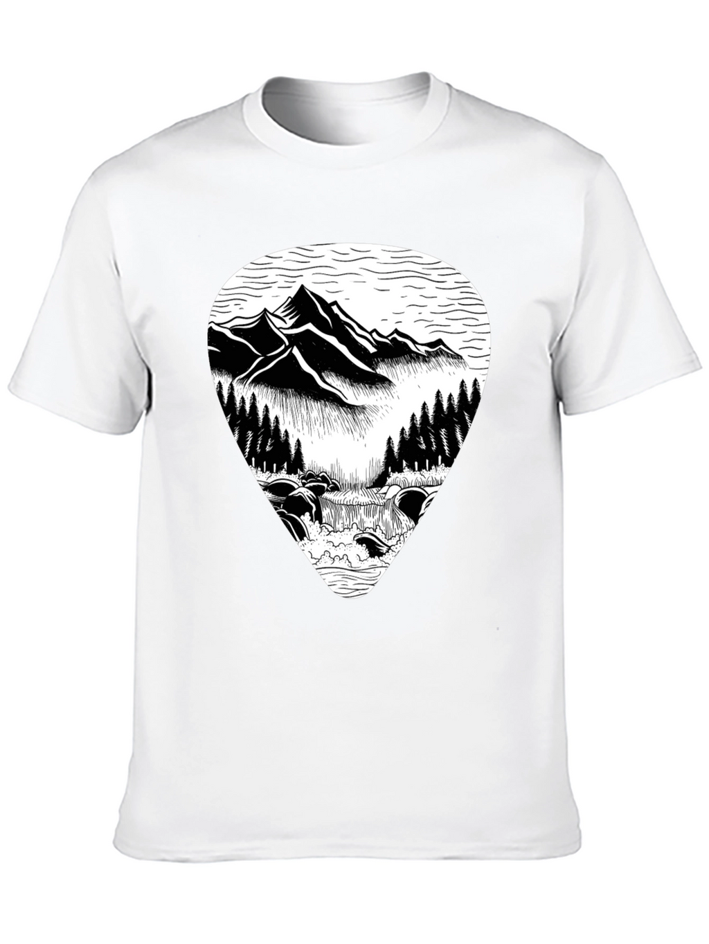 Mountain River Graphic Tee - Nature Inspired T-Shirt
