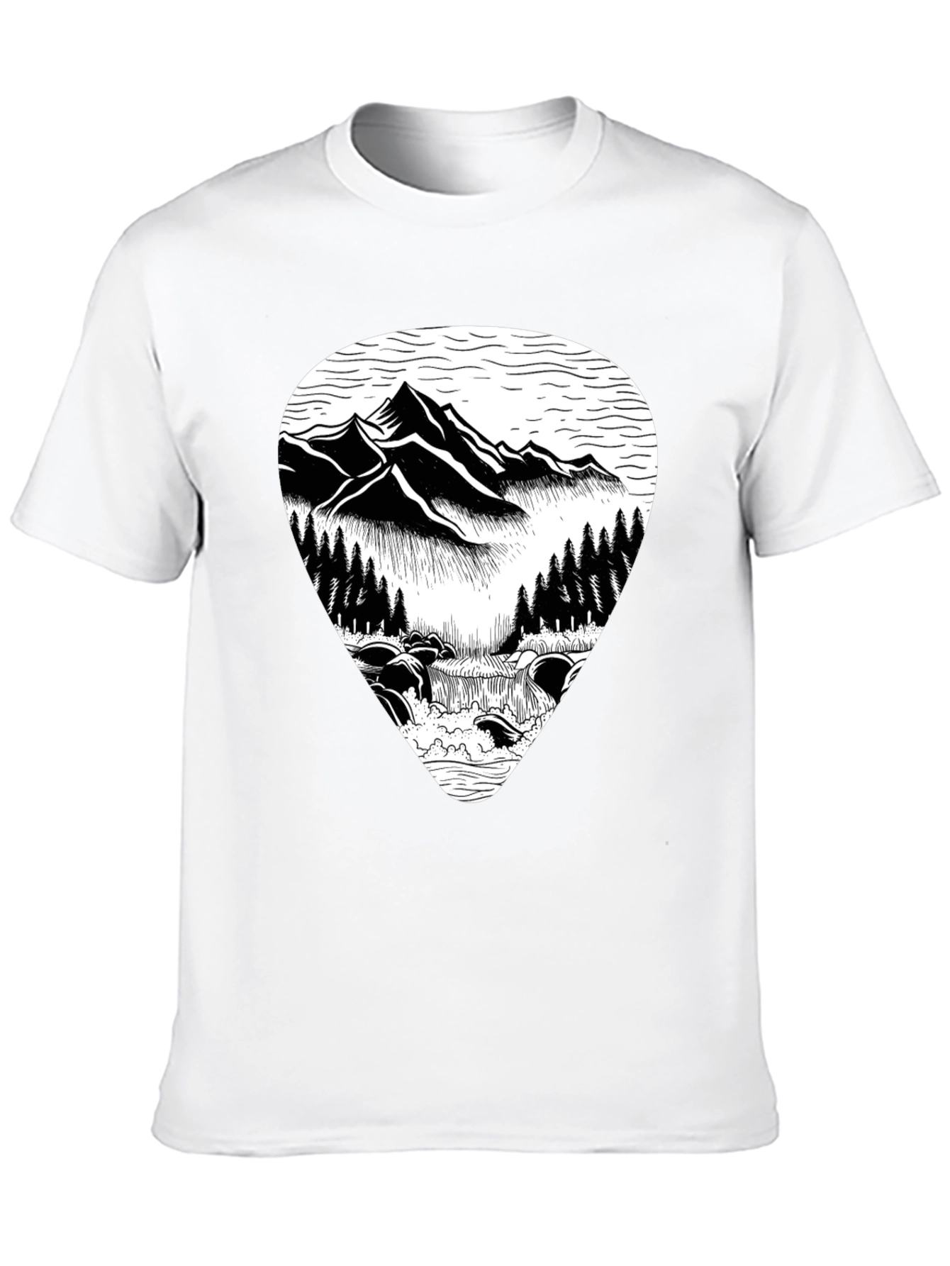 Mountain River Graphic Tee - Nature Inspired T-Shirt