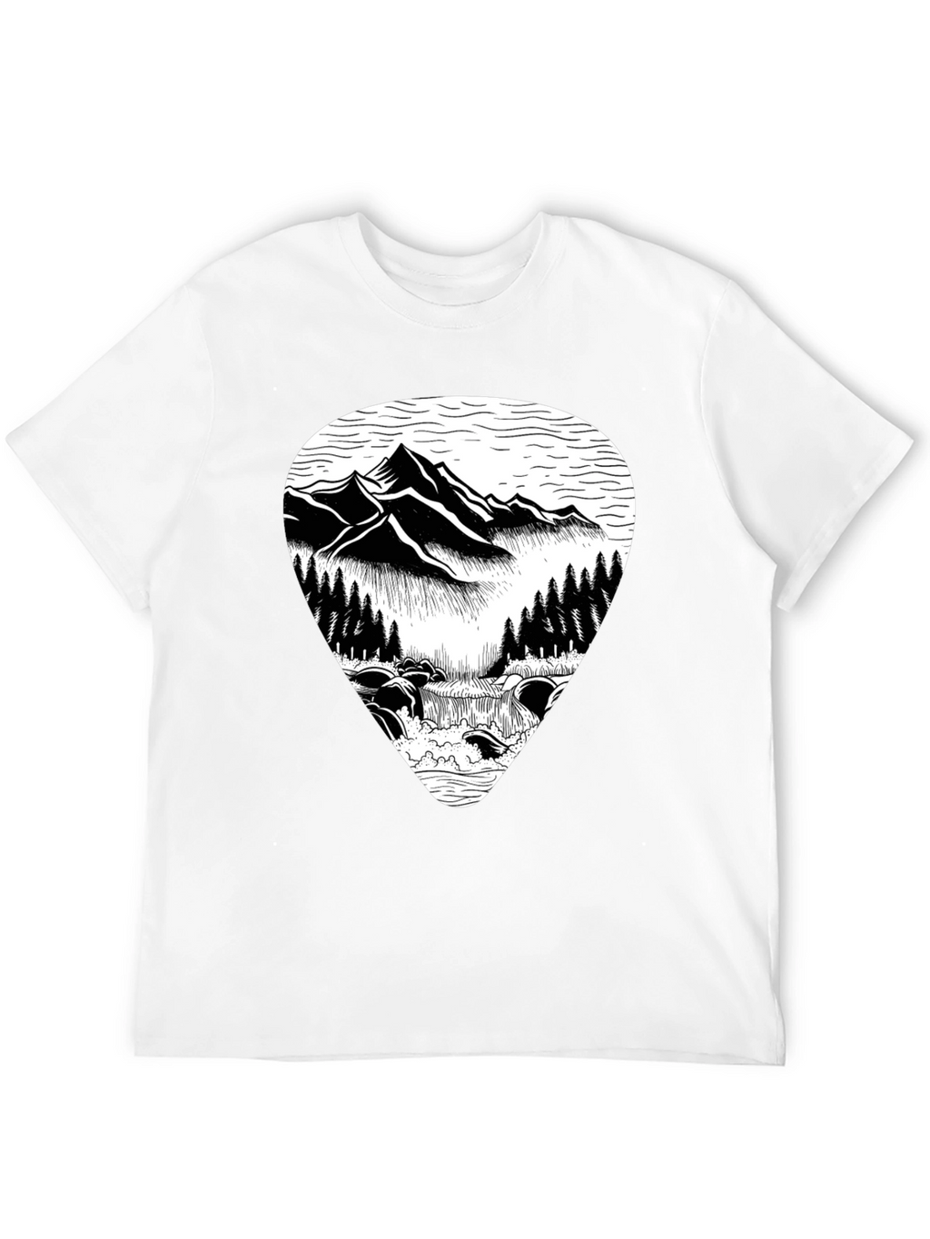 Mountain River Graphic Tee - Nature Inspired T-Shirt