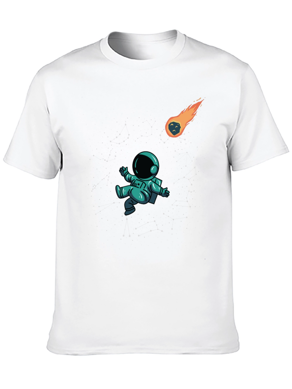 Astronaut in Space Black T-Shirt