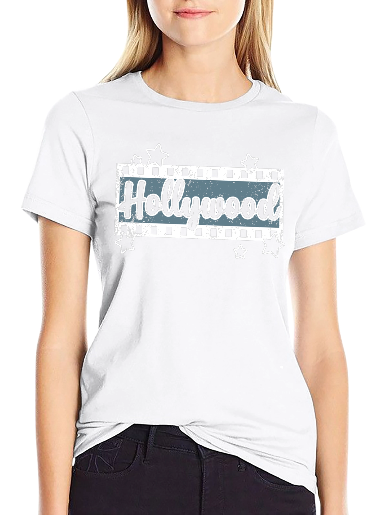 Hollywood Movie Stars Black T-Shirt