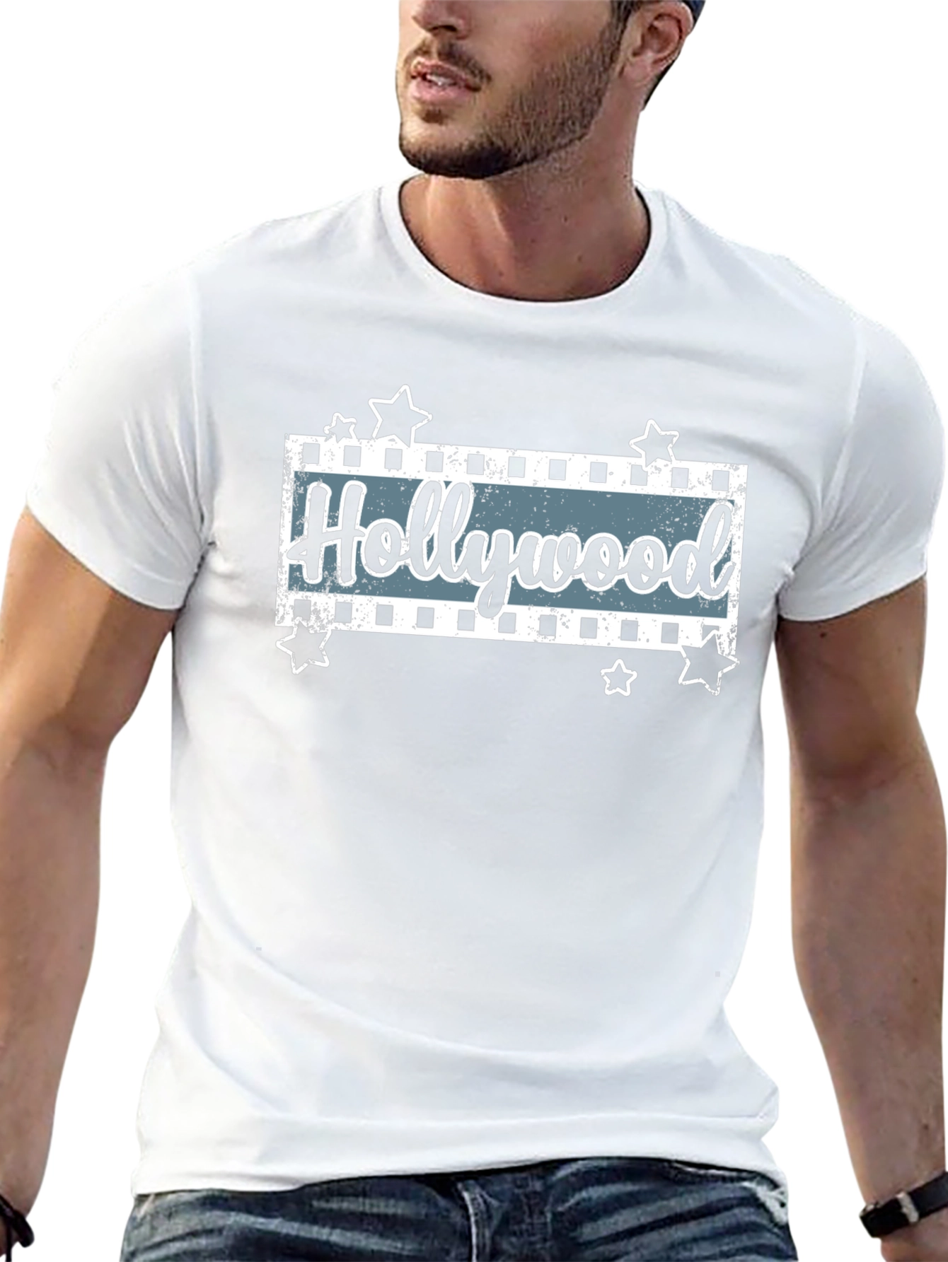 Hollywood Movie Stars Black T-Shirt