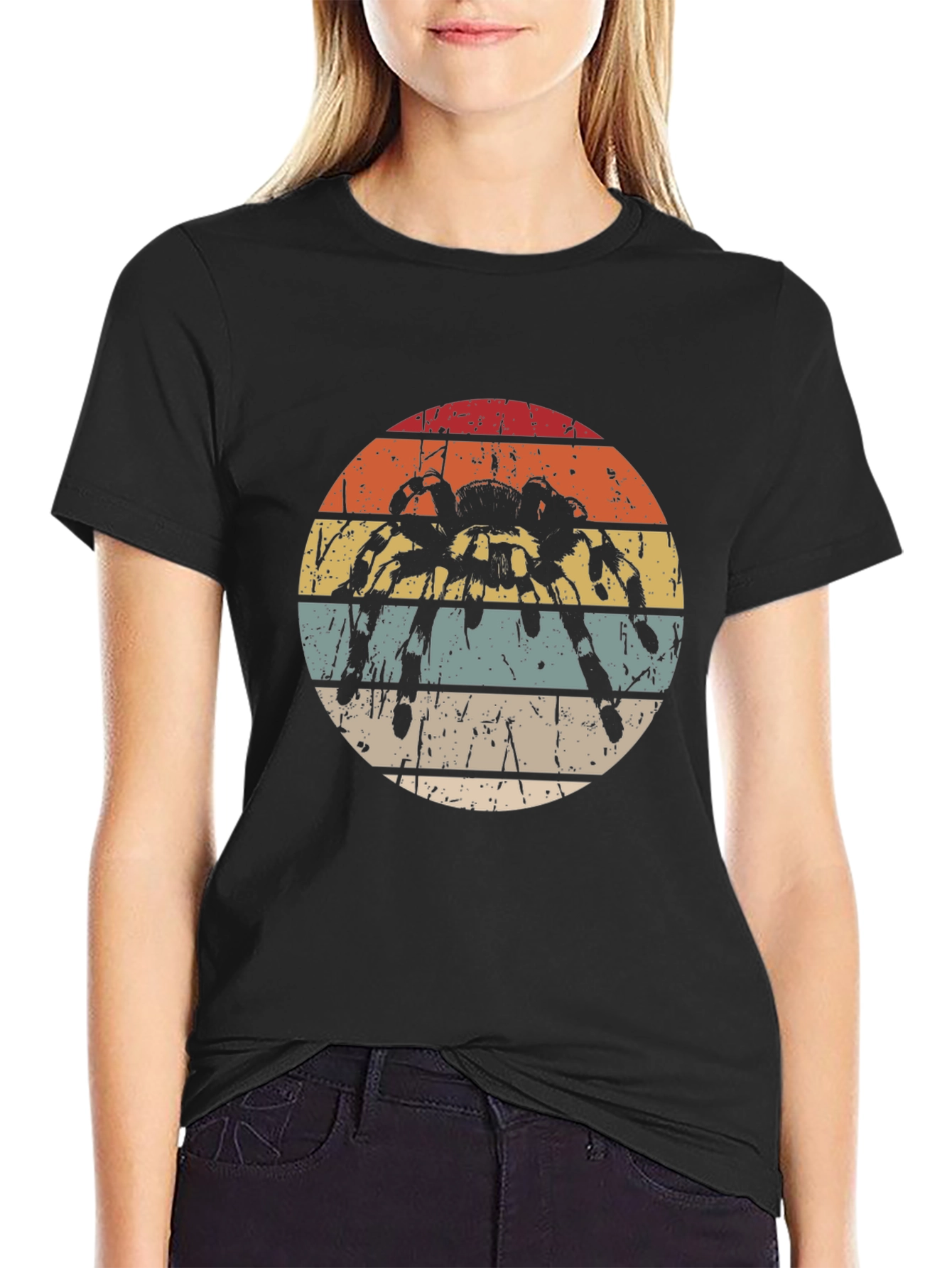 Vintage Tarantula Sunset Graphic T-Shirt