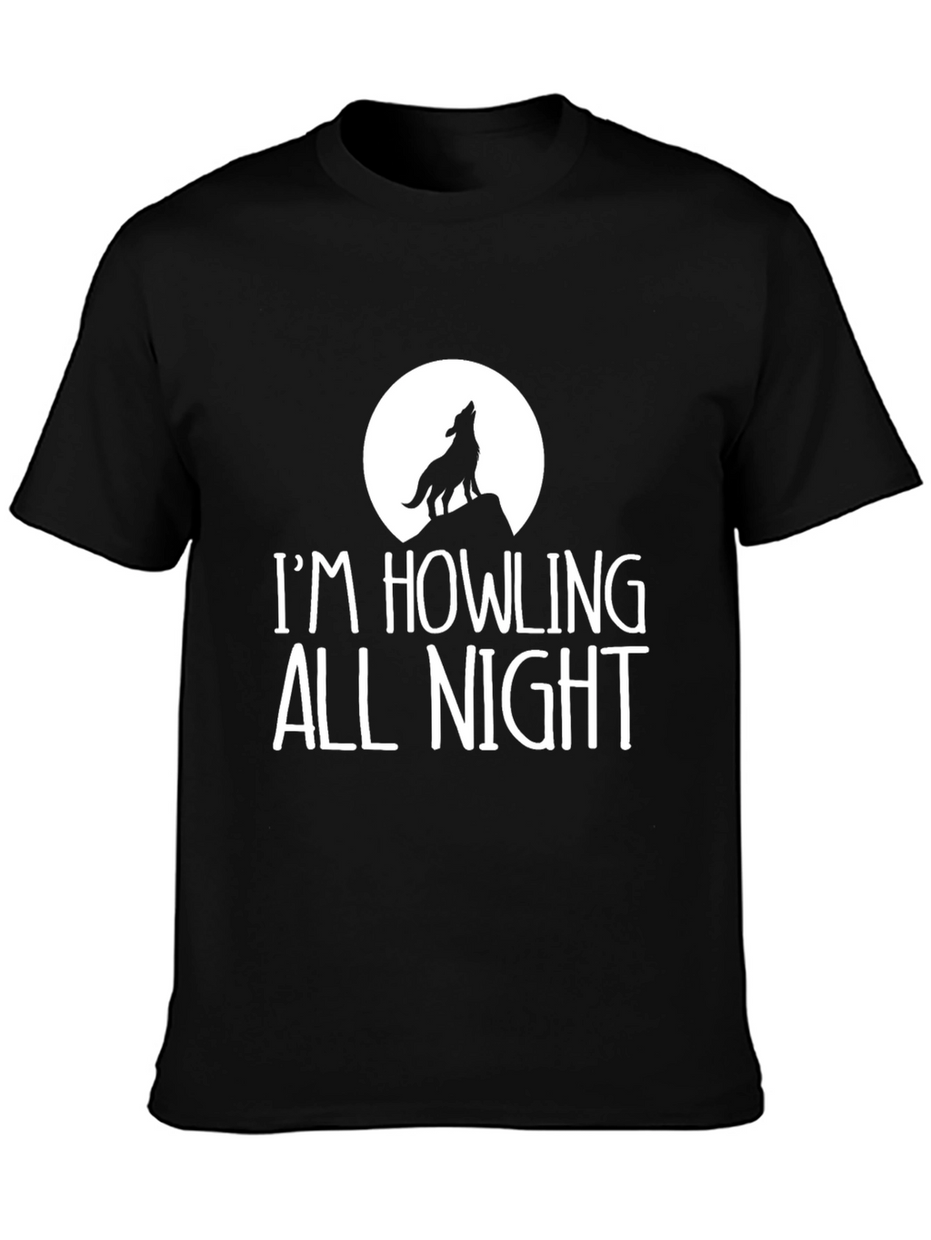 Howling All Night Graphic Tee - Black