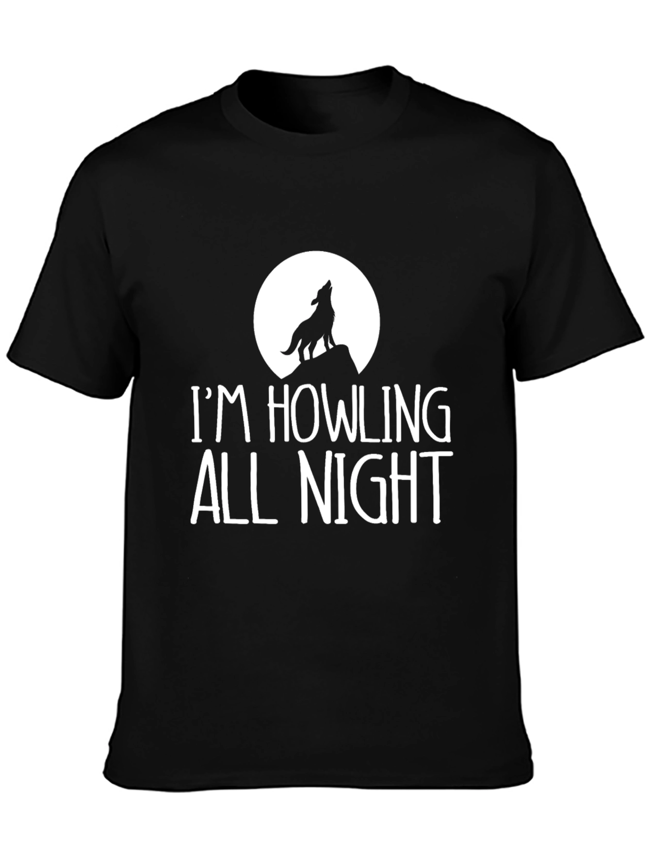 Howling All Night Graphic Tee - Black