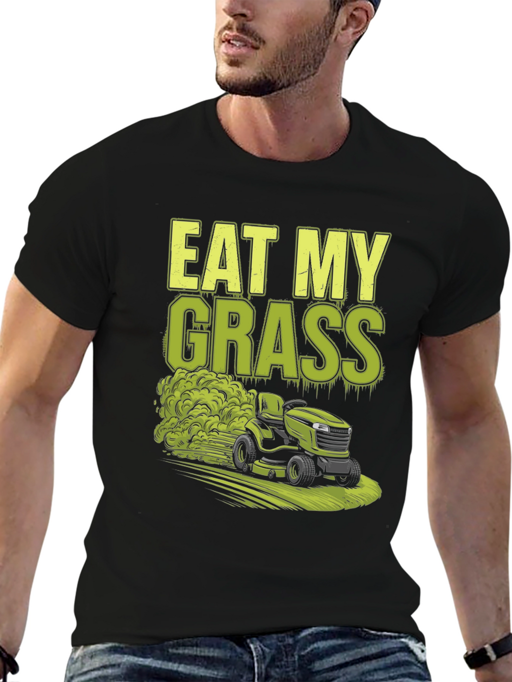 Eat My Grass Lawn Mower Graphic Tee
