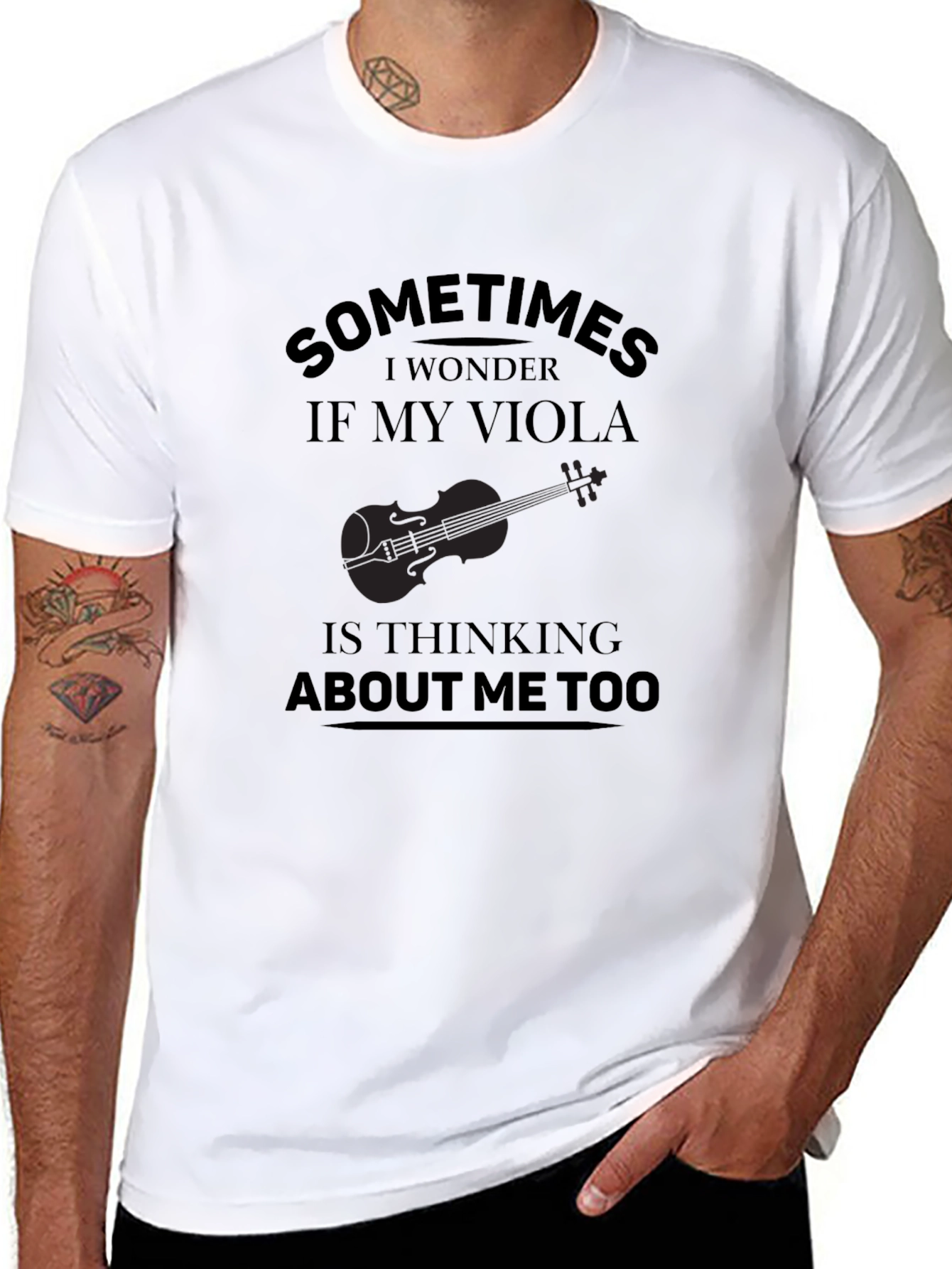 Viola Player Humor T-Shirt - Sometimes I Wonder