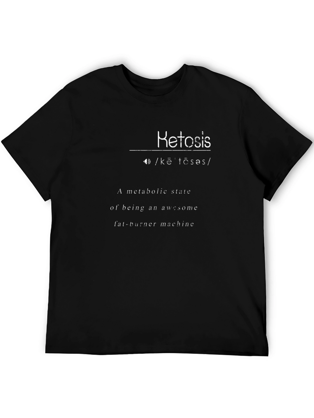 Ketosis Definition Black T-Shirt - Awesome Fat Burner