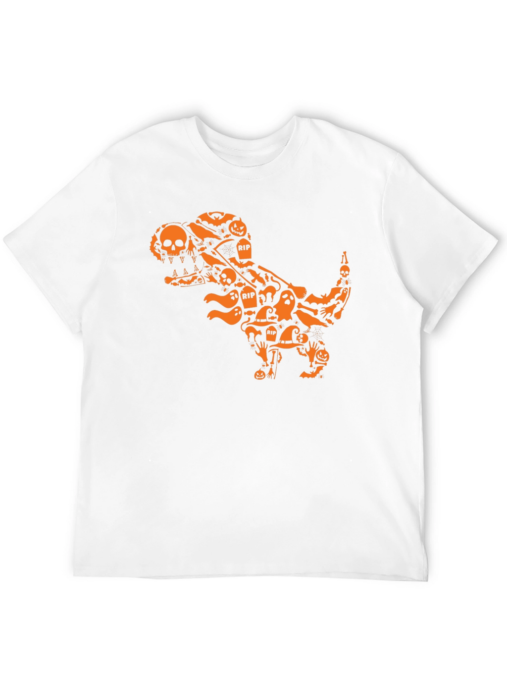 Halloween T-Rex Graphic Tee - Spooky Dinosaur Shirt