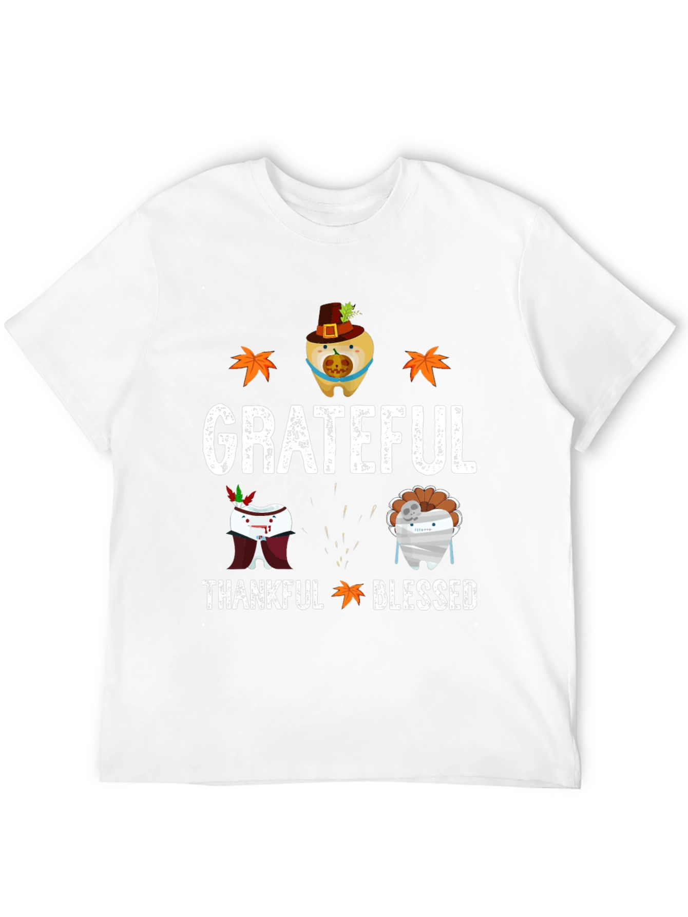 Grateful Thankful Blessed Thanksgiving T-Shirt