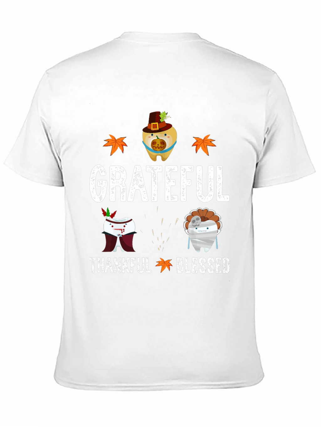 Grateful Thankful Blessed Thanksgiving T-Shirt