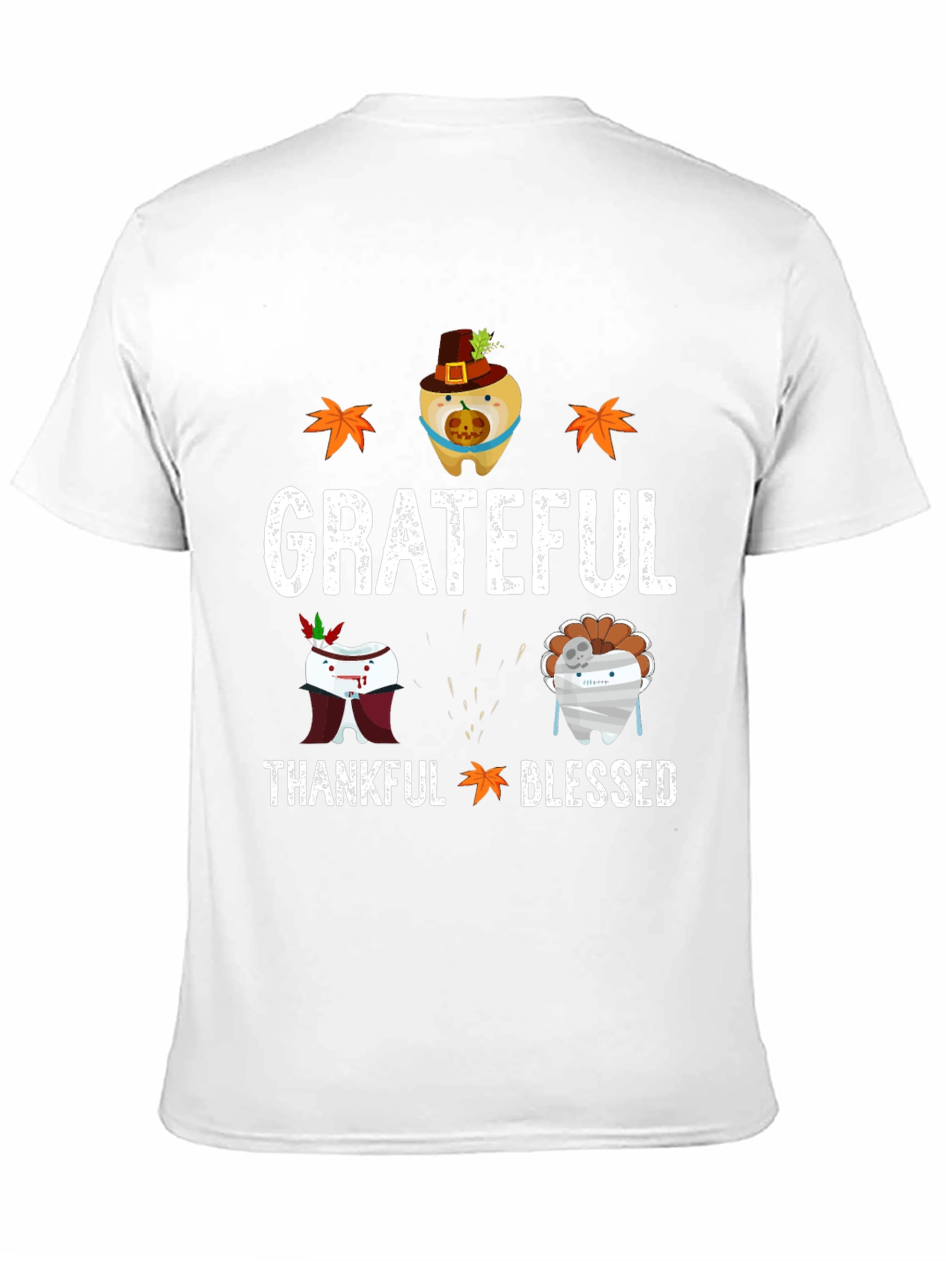 Grateful Thankful Blessed Thanksgiving T-Shirt