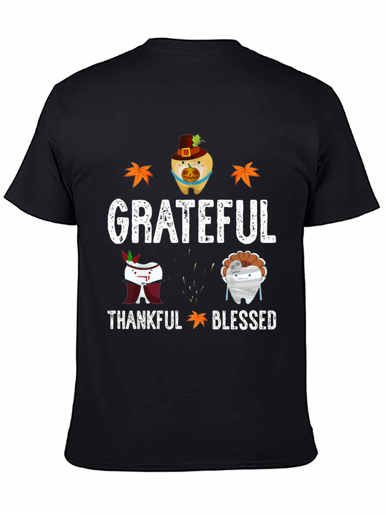 Grateful Thankful Blessed Thanksgiving T-Shirt