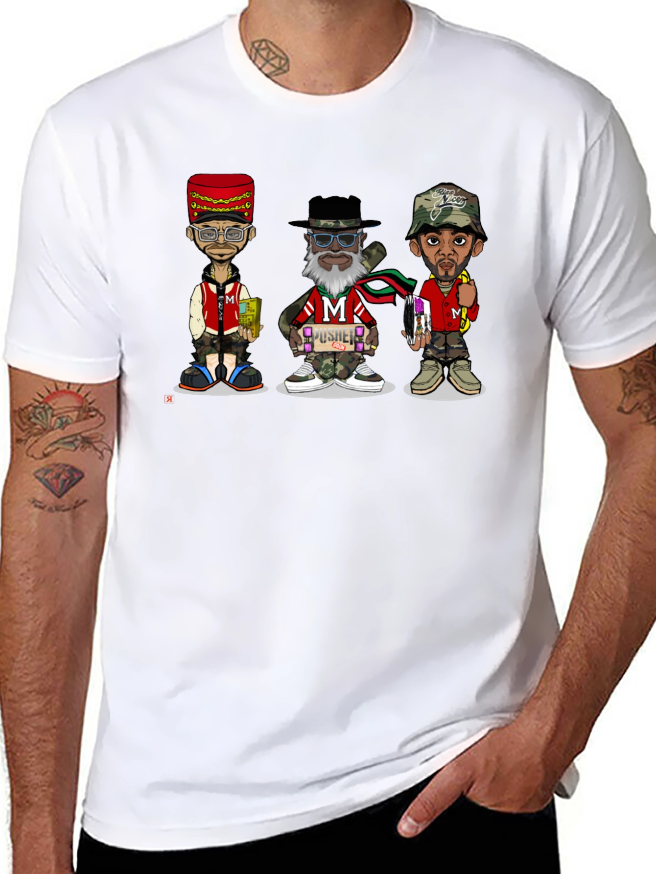 Stylish Cartoon Character Graphic T-Shirt