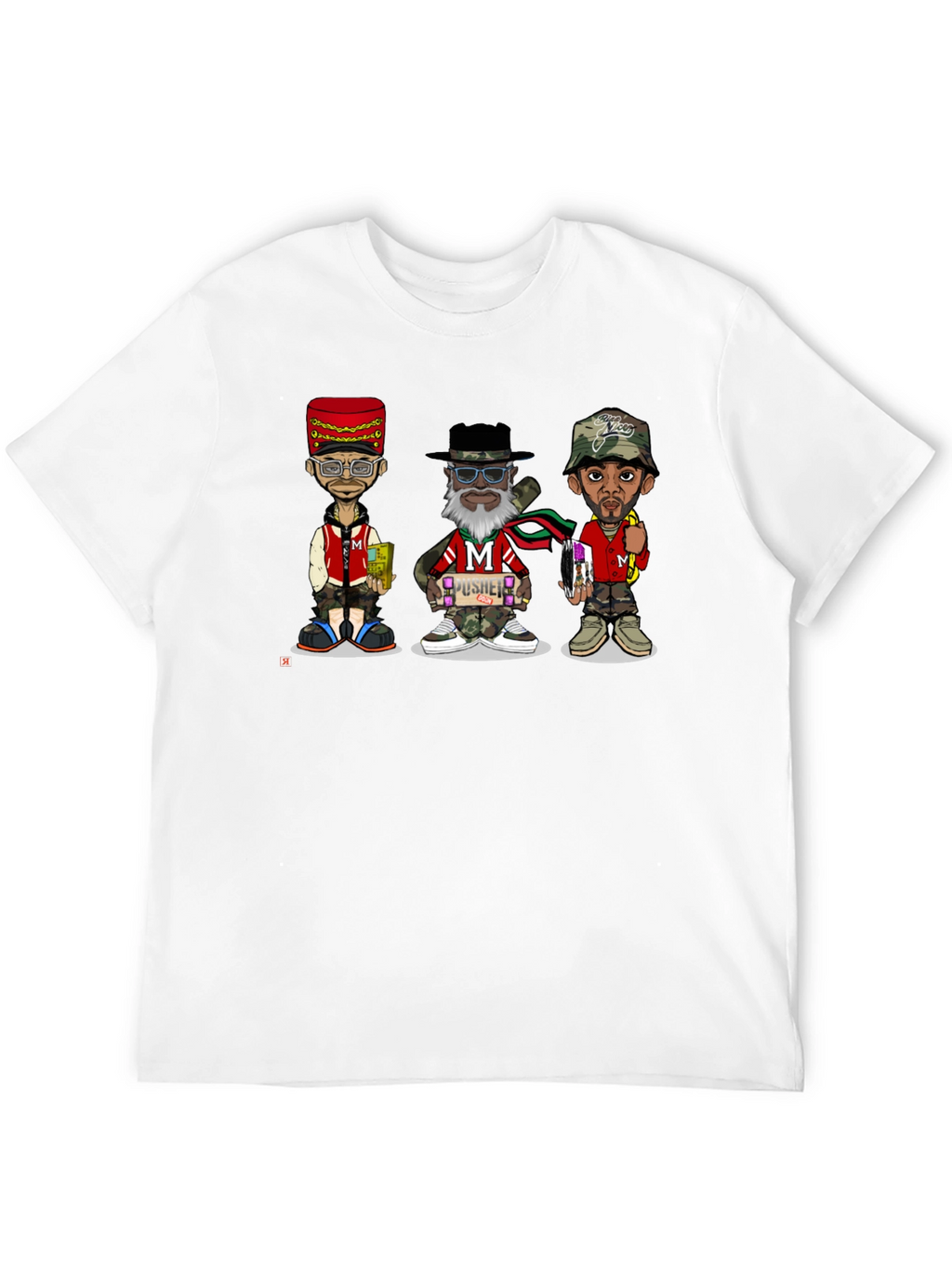Stylish Cartoon Character Graphic T-Shirt