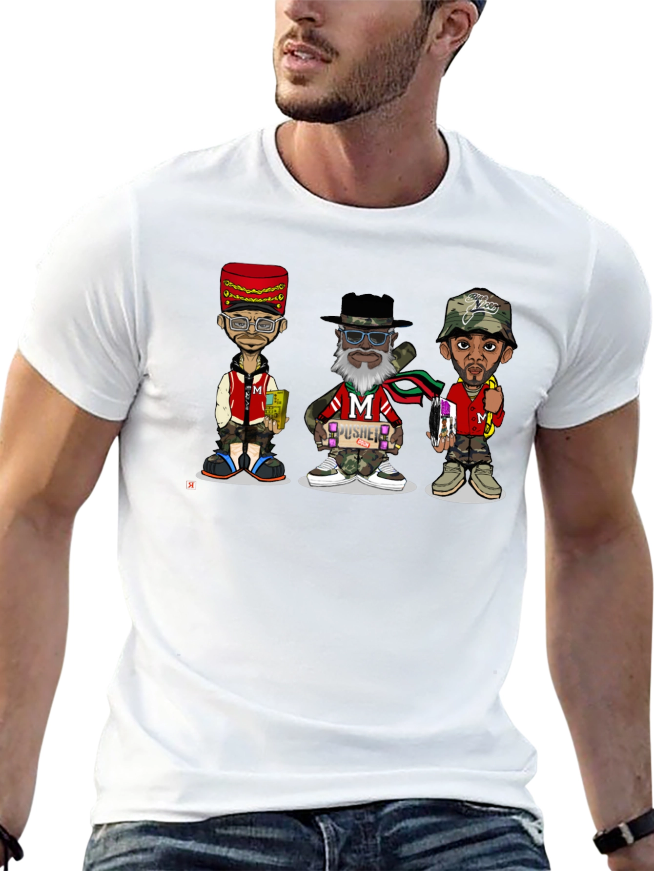 Stylish Cartoon Character Graphic T-Shirt