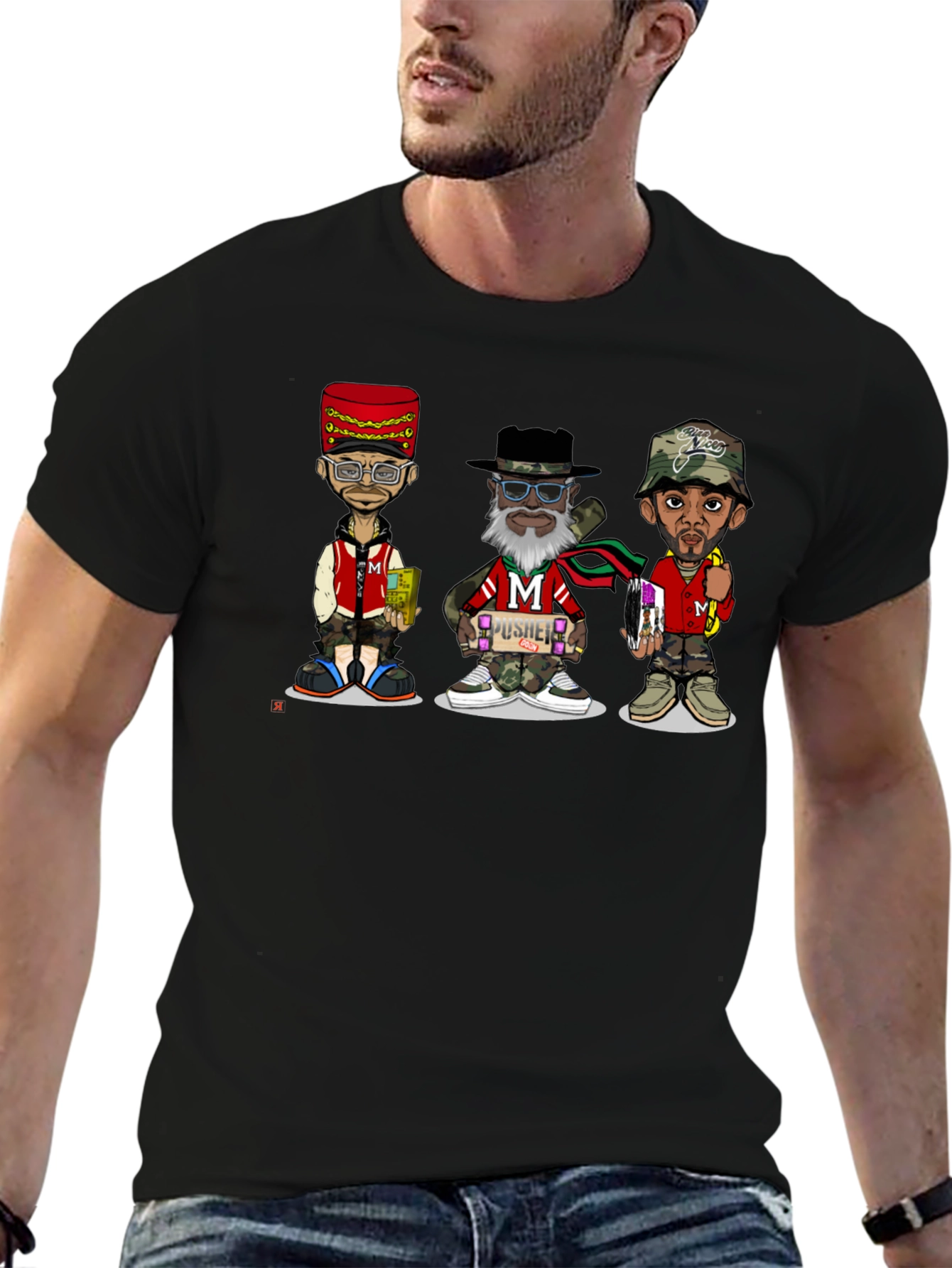 Stylish Cartoon Character Graphic T-Shirt