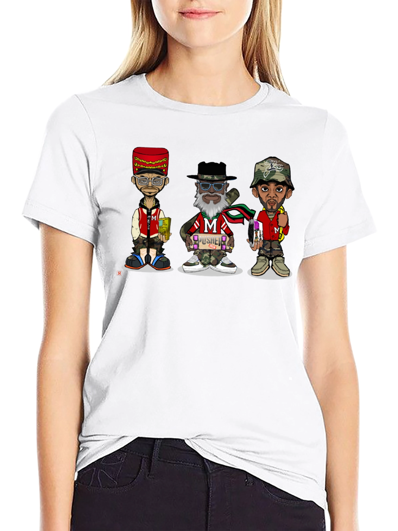 Stylish Cartoon Character Graphic T-Shirt