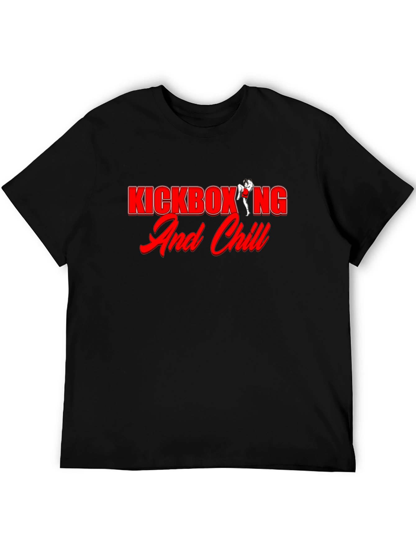 Kickboxing and Chill Black Graphic Tee