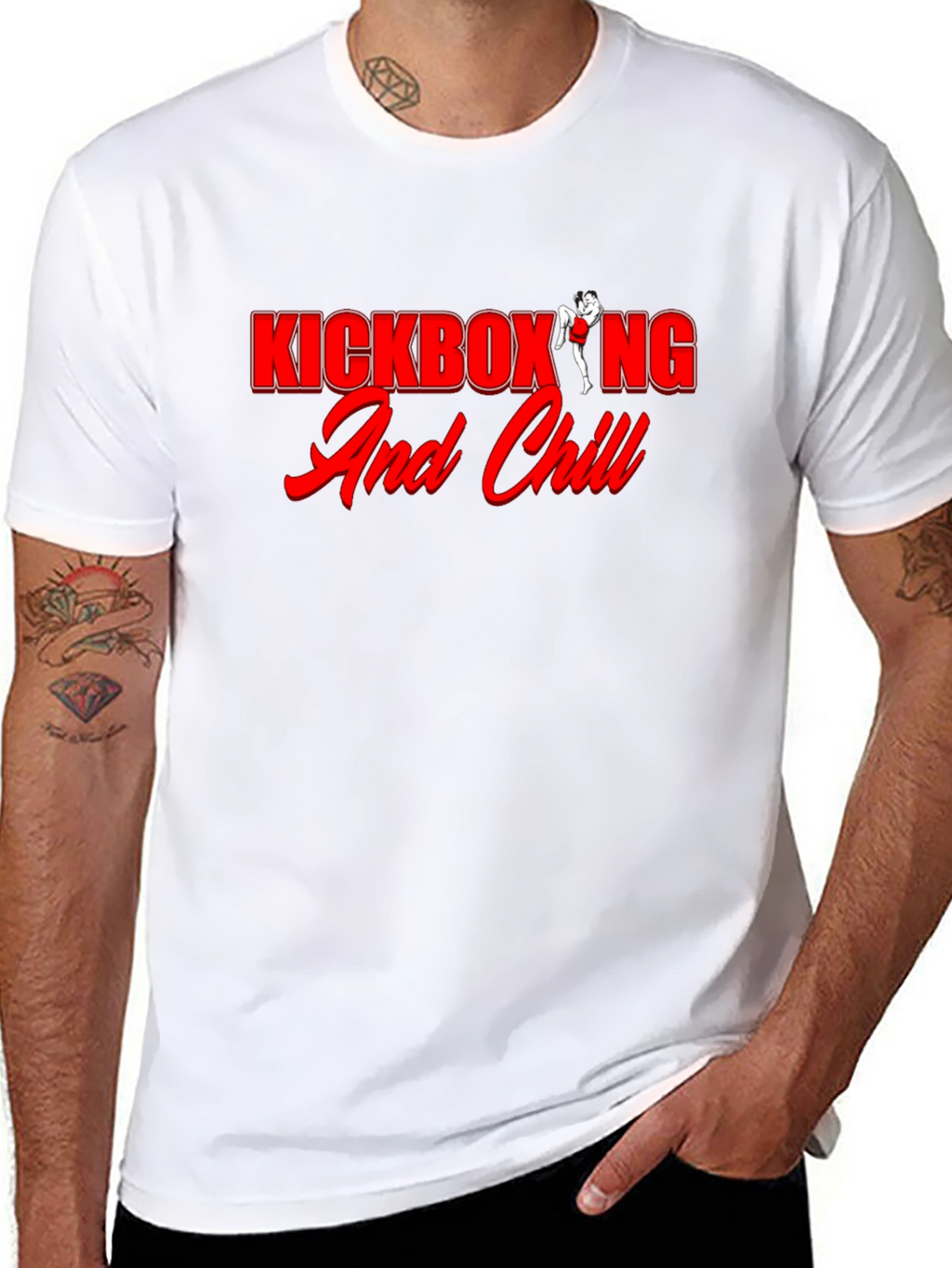 Kickboxing and Chill Black Graphic Tee