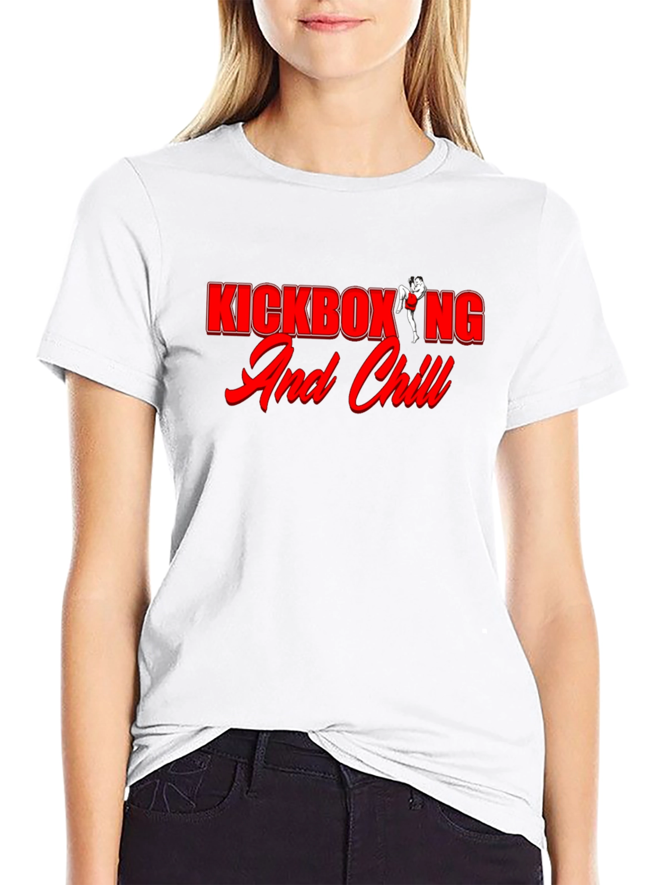 Kickboxing and Chill Black Graphic Tee