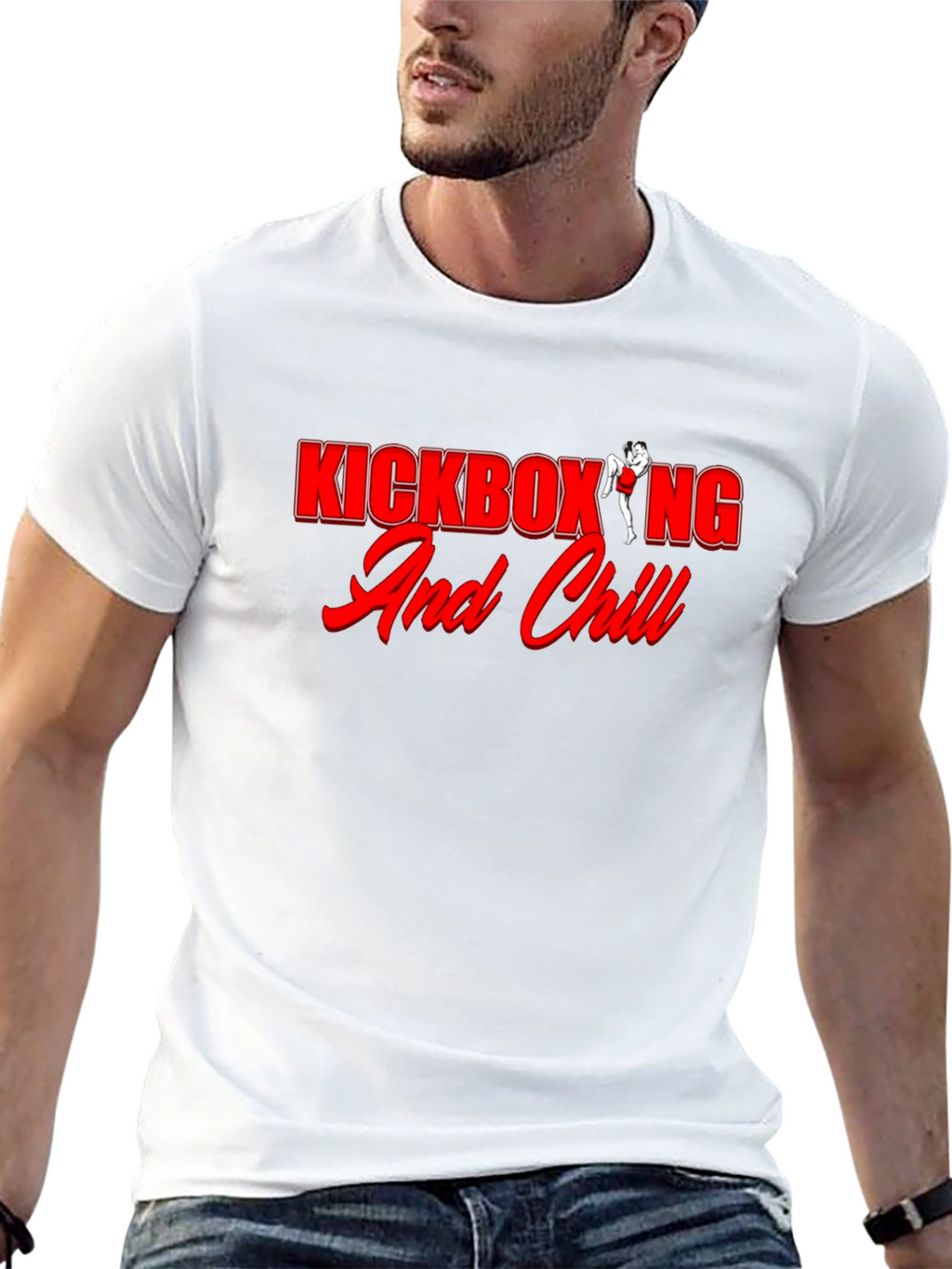 Kickboxing and Chill Black Graphic Tee
