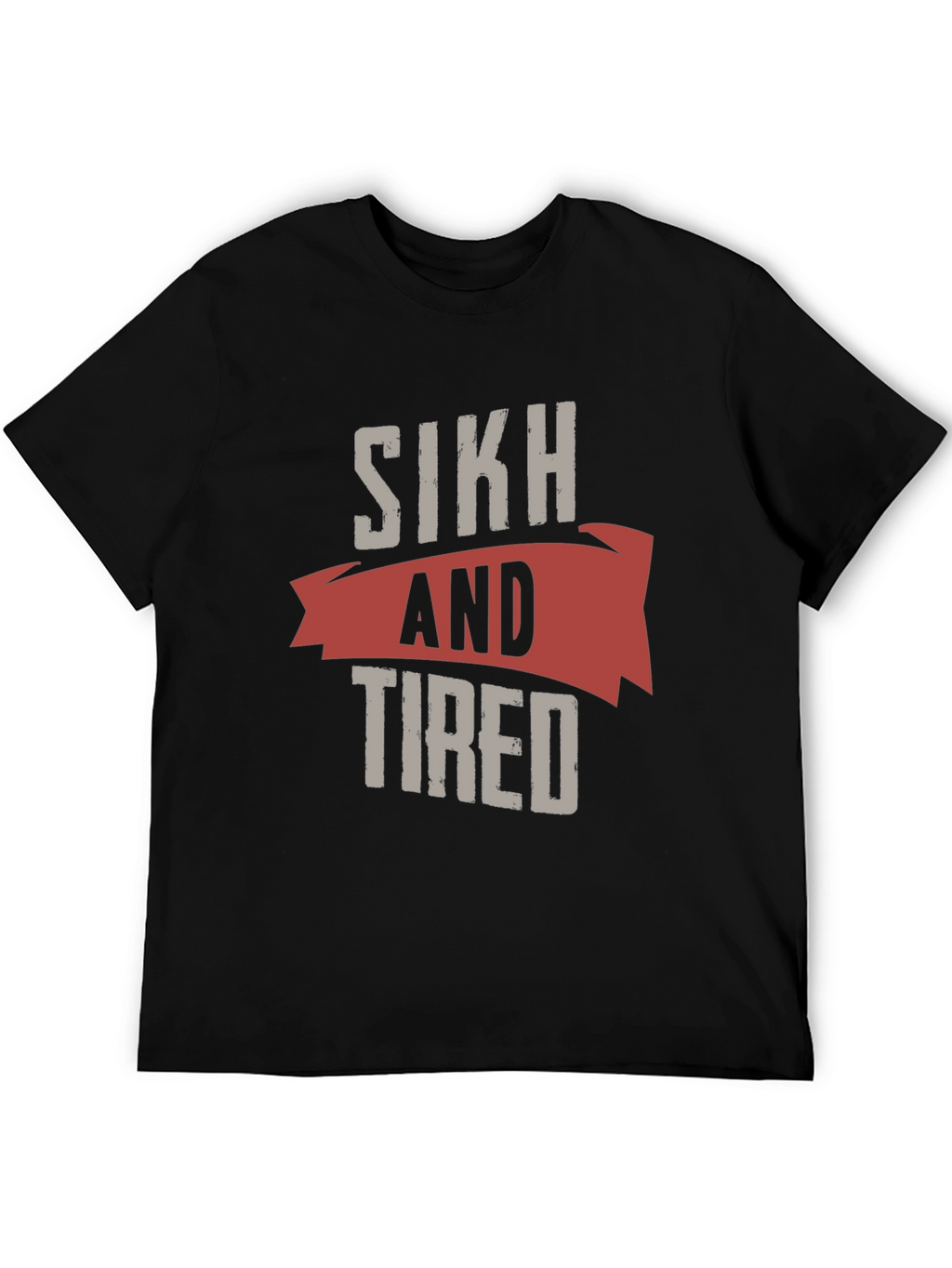 Sikh and Tired Graphic T-Shirt - Black