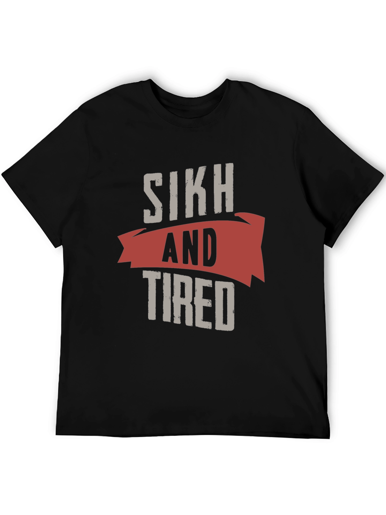 Sikh and Tired Graphic T-Shirt - Black