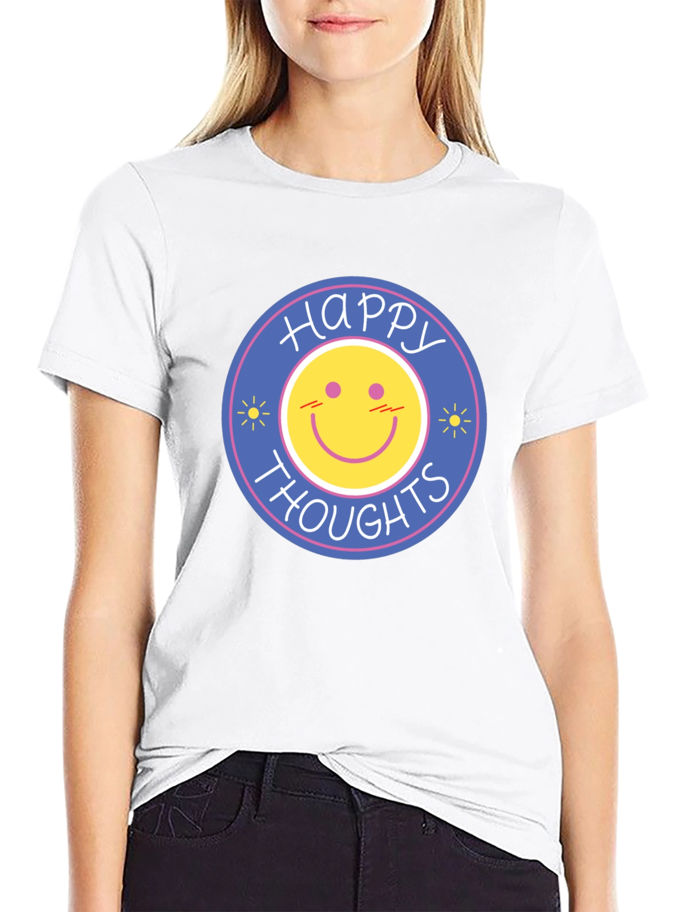 Happy Thoughts Graphic T-Shirt - Black