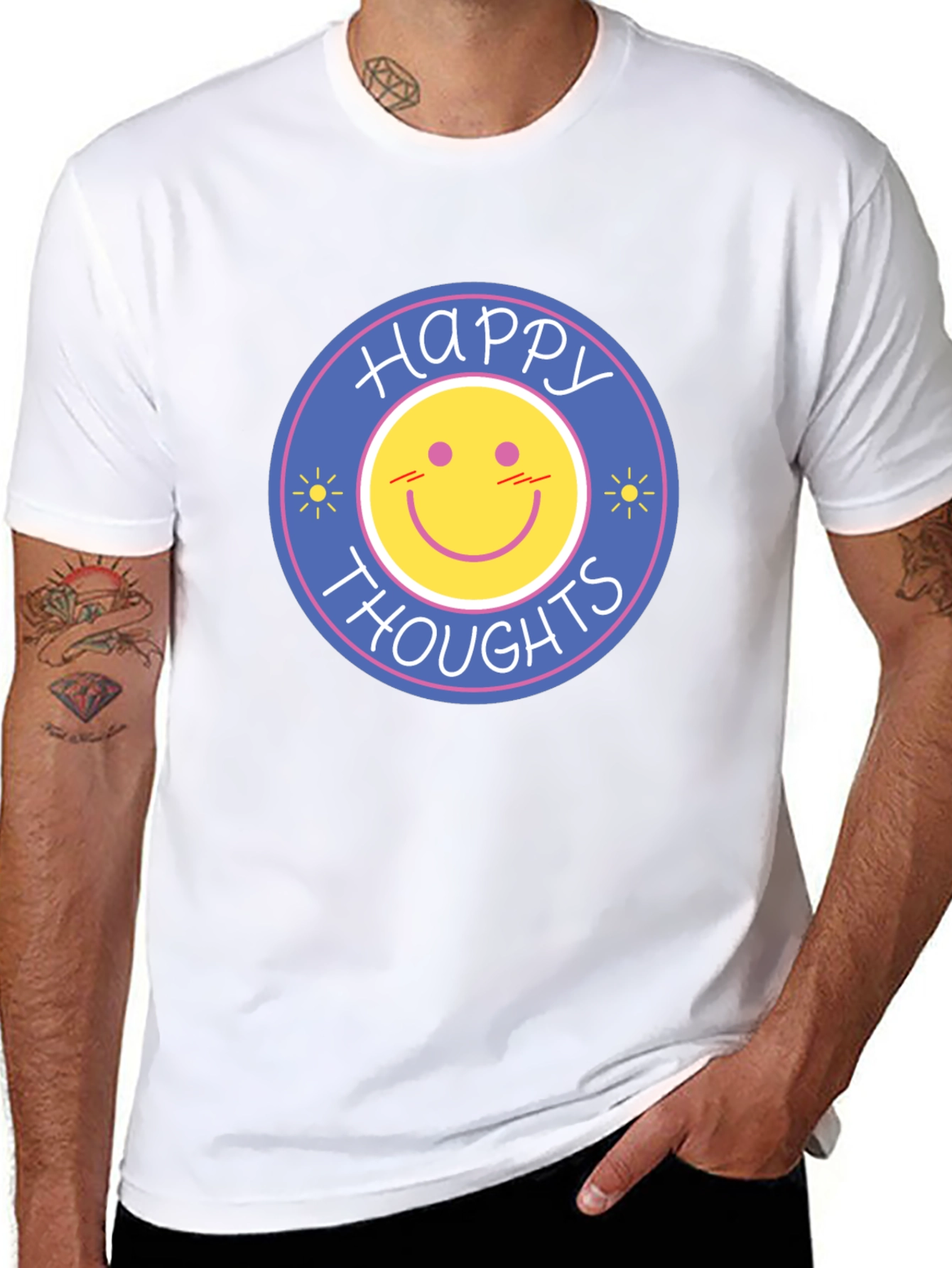 Happy Thoughts Graphic T-Shirt - Black