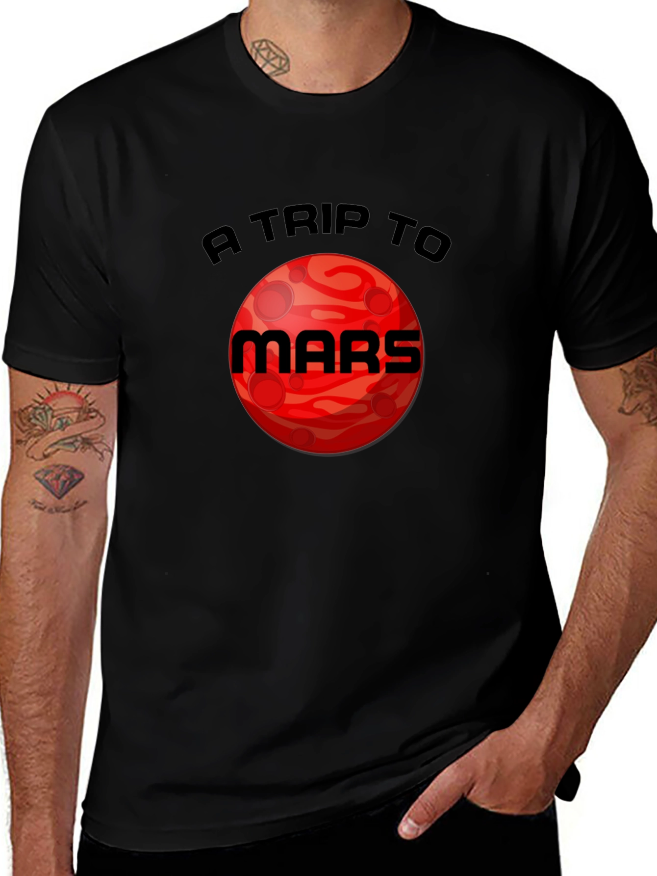 A Trip to Mars Graphic T-Shirt - Space Adventure Tee