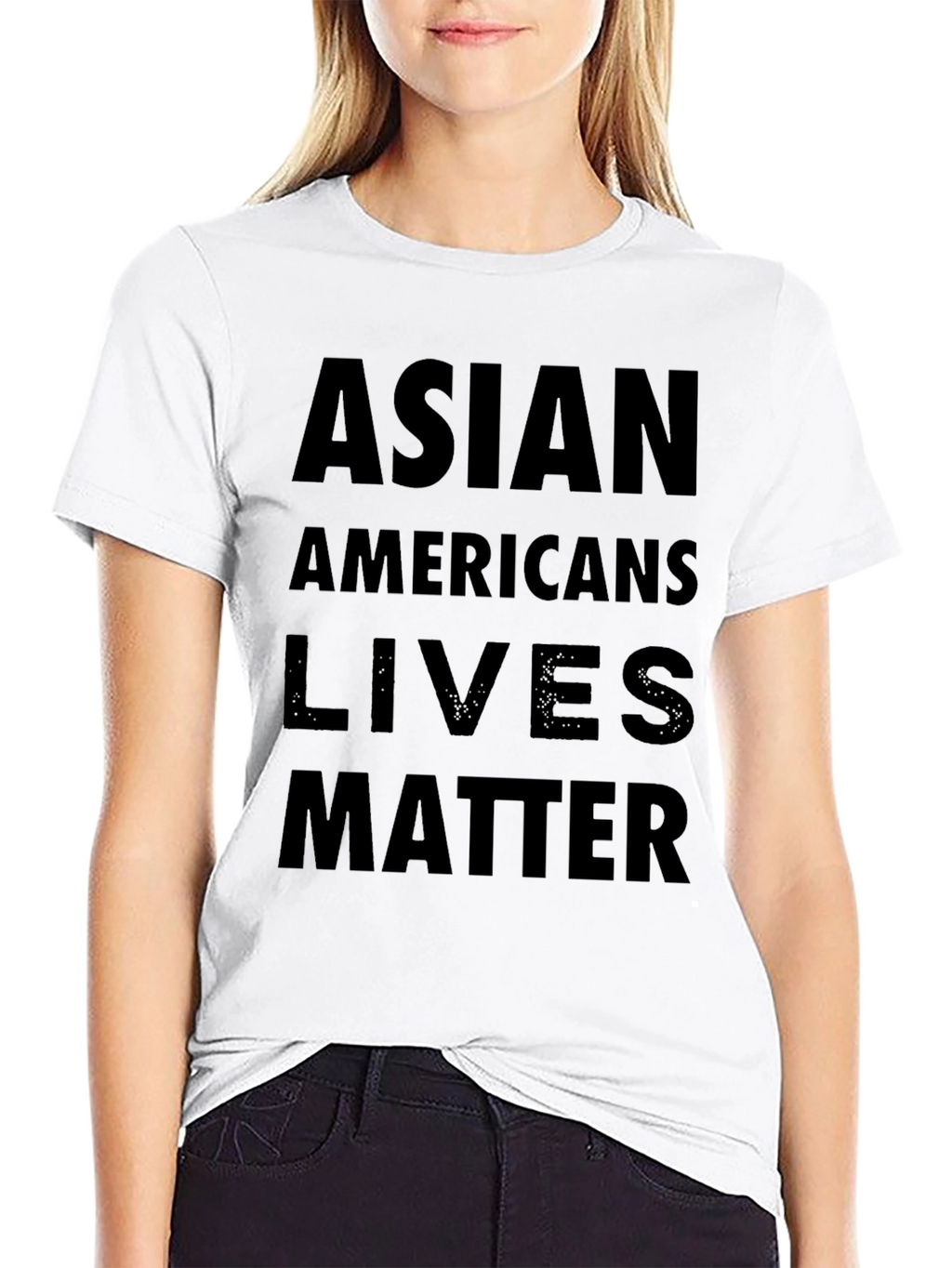 Asian Americans Lives Matter Black T-Shirt