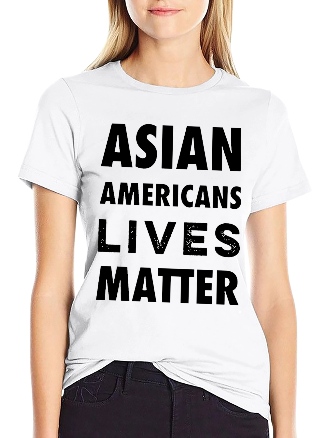 Asian Americans Lives Matter Black T-Shirt