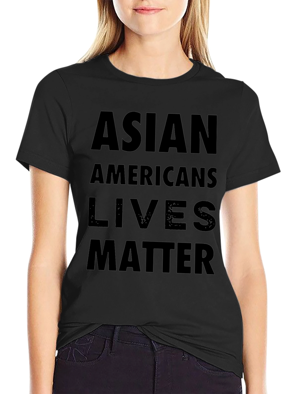 Asian Americans Lives Matter Black T-Shirt