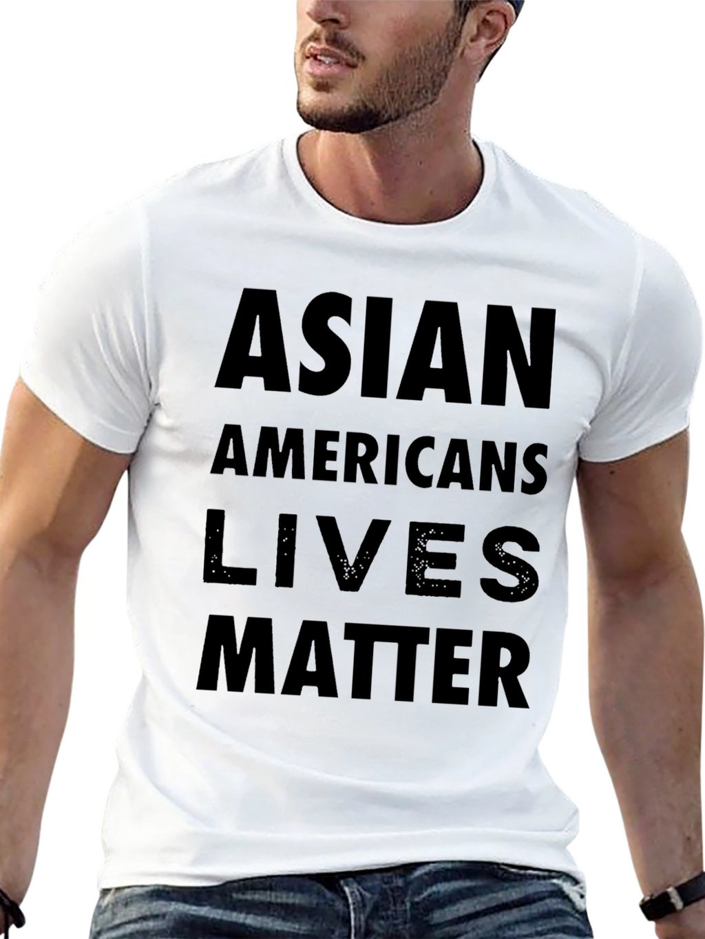 Asian Americans Lives Matter Black T-Shirt