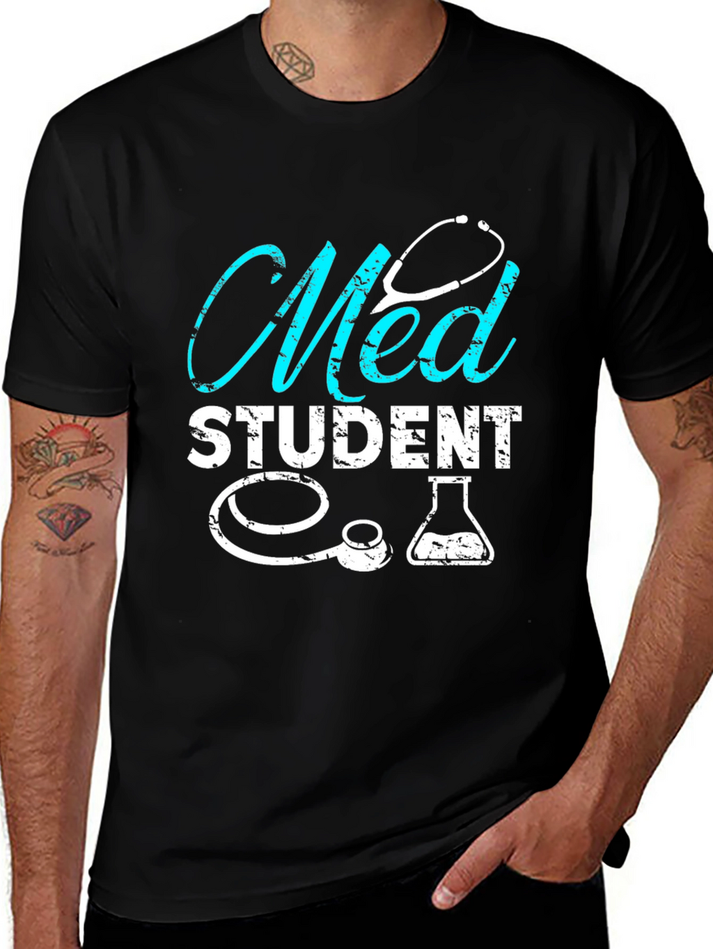Med Student Graphic T-Shirt - Black
