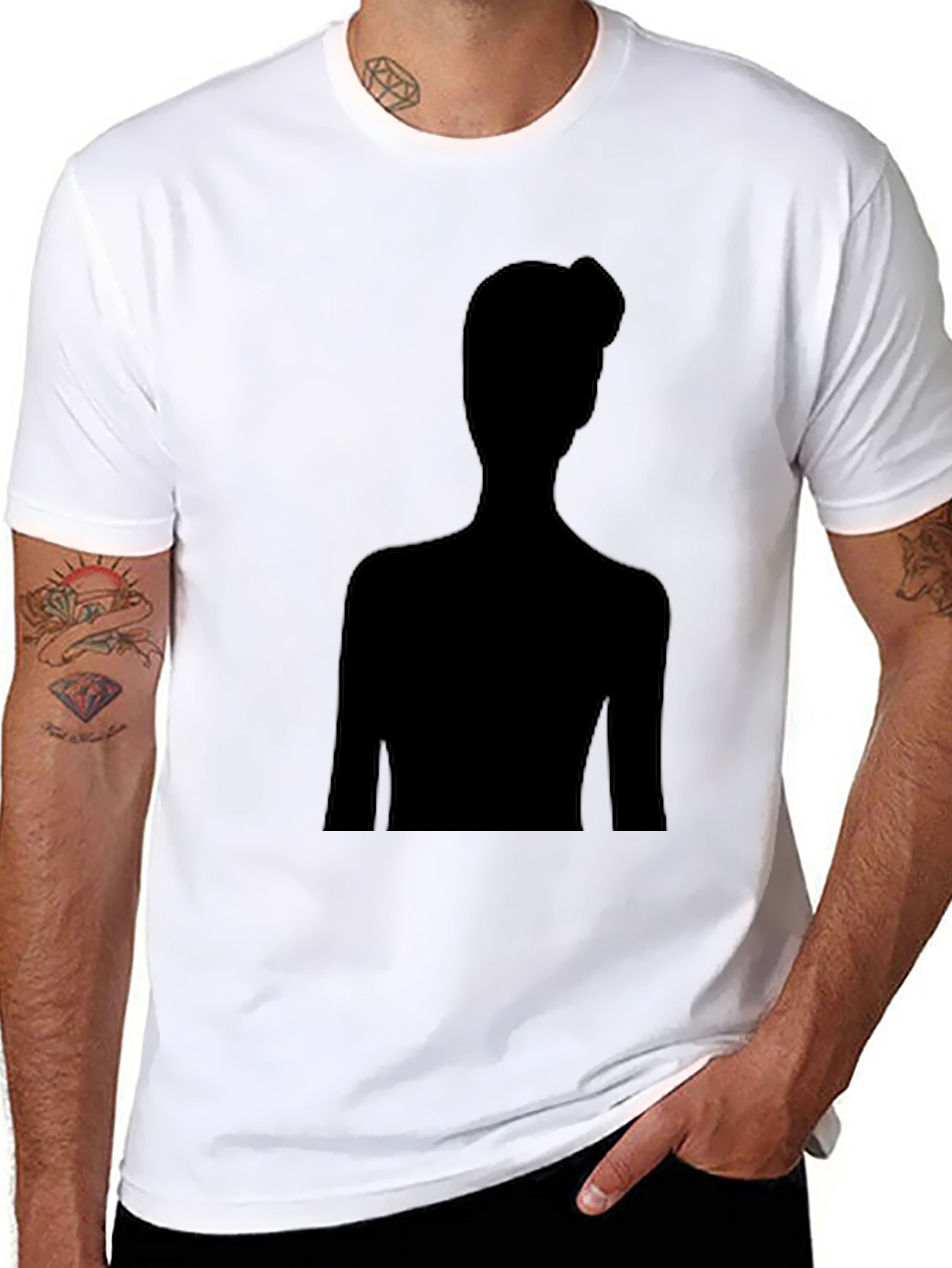 Silhouette Graphic Tee - Modern Black T-Shirt